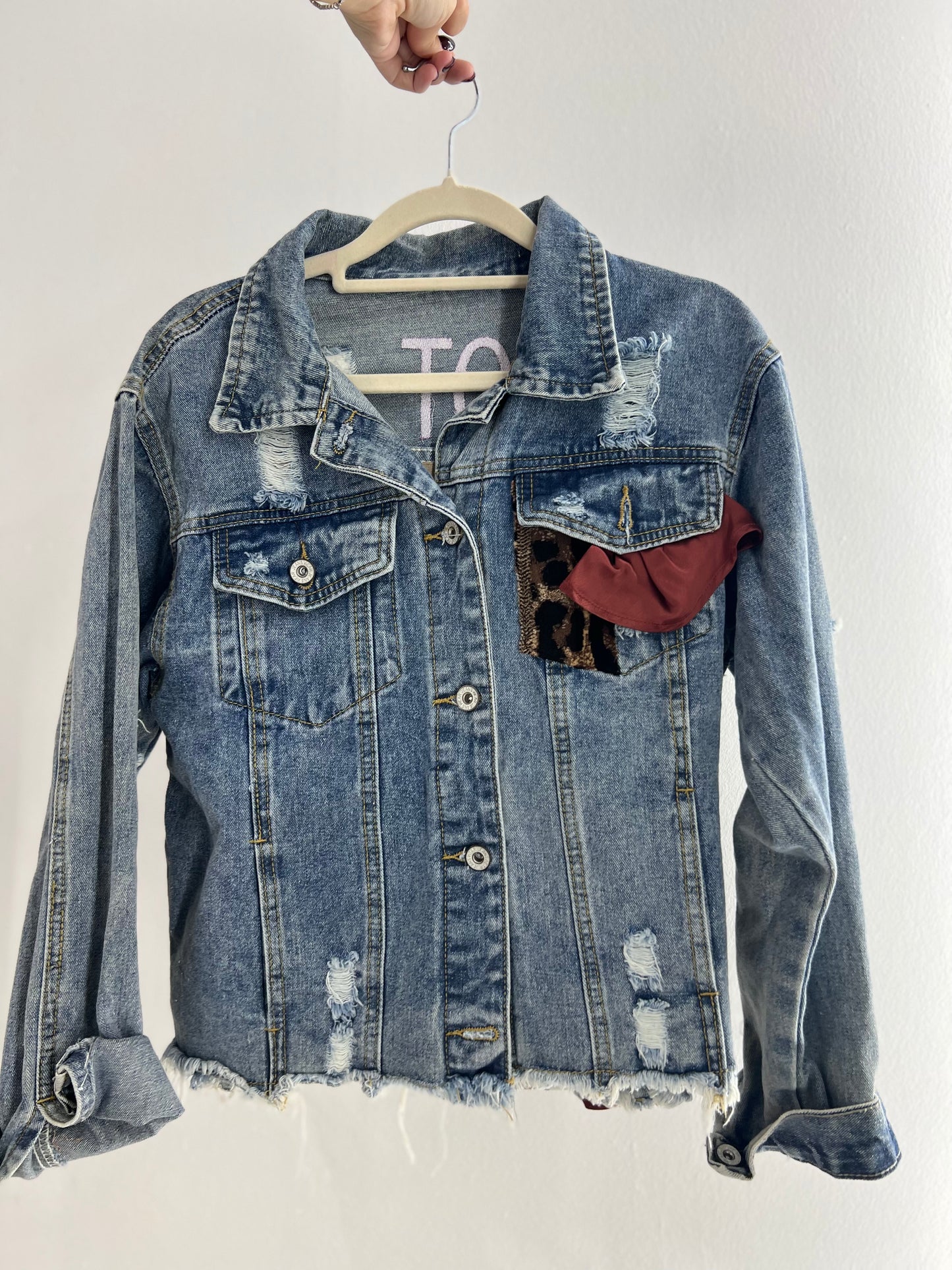 Giacca di jeans patchwork