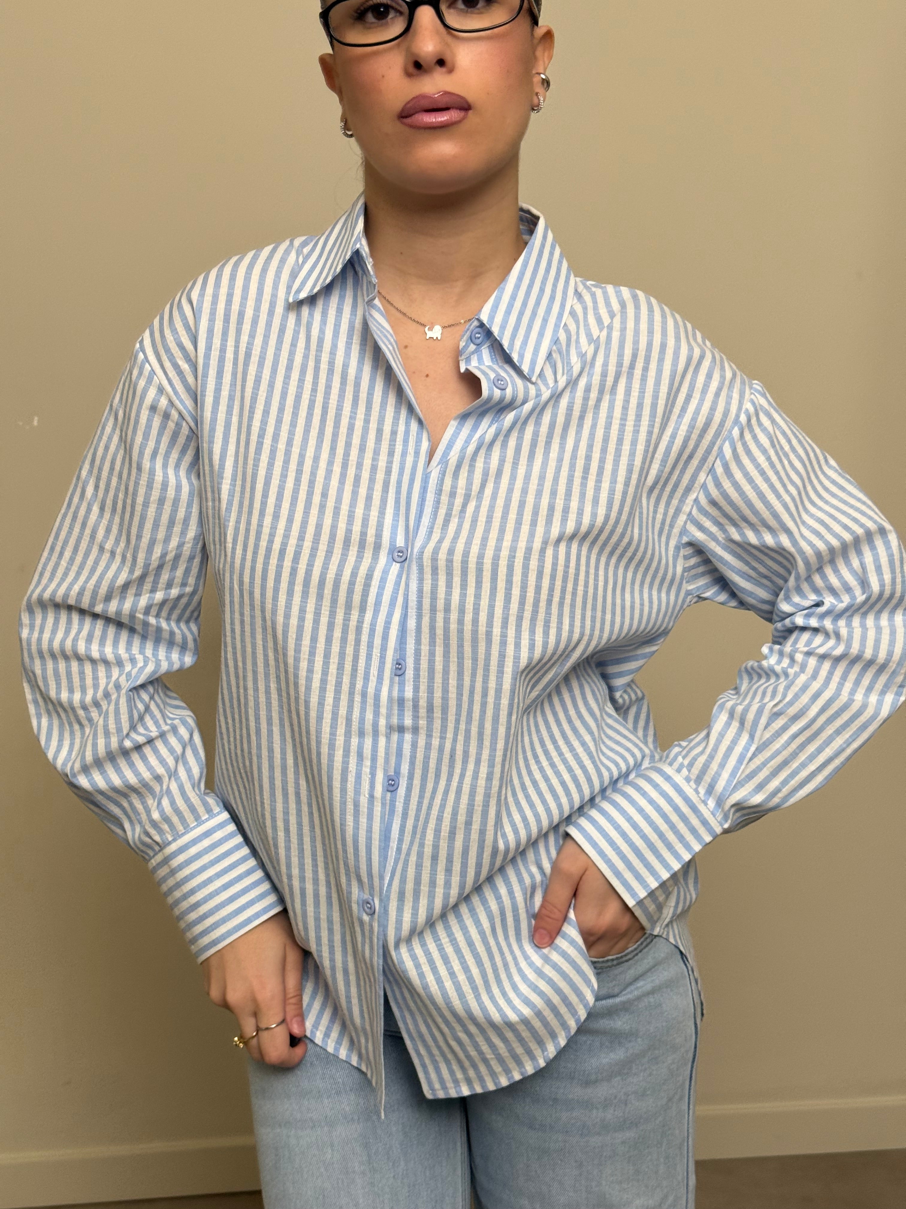 Camicia a righe cotone