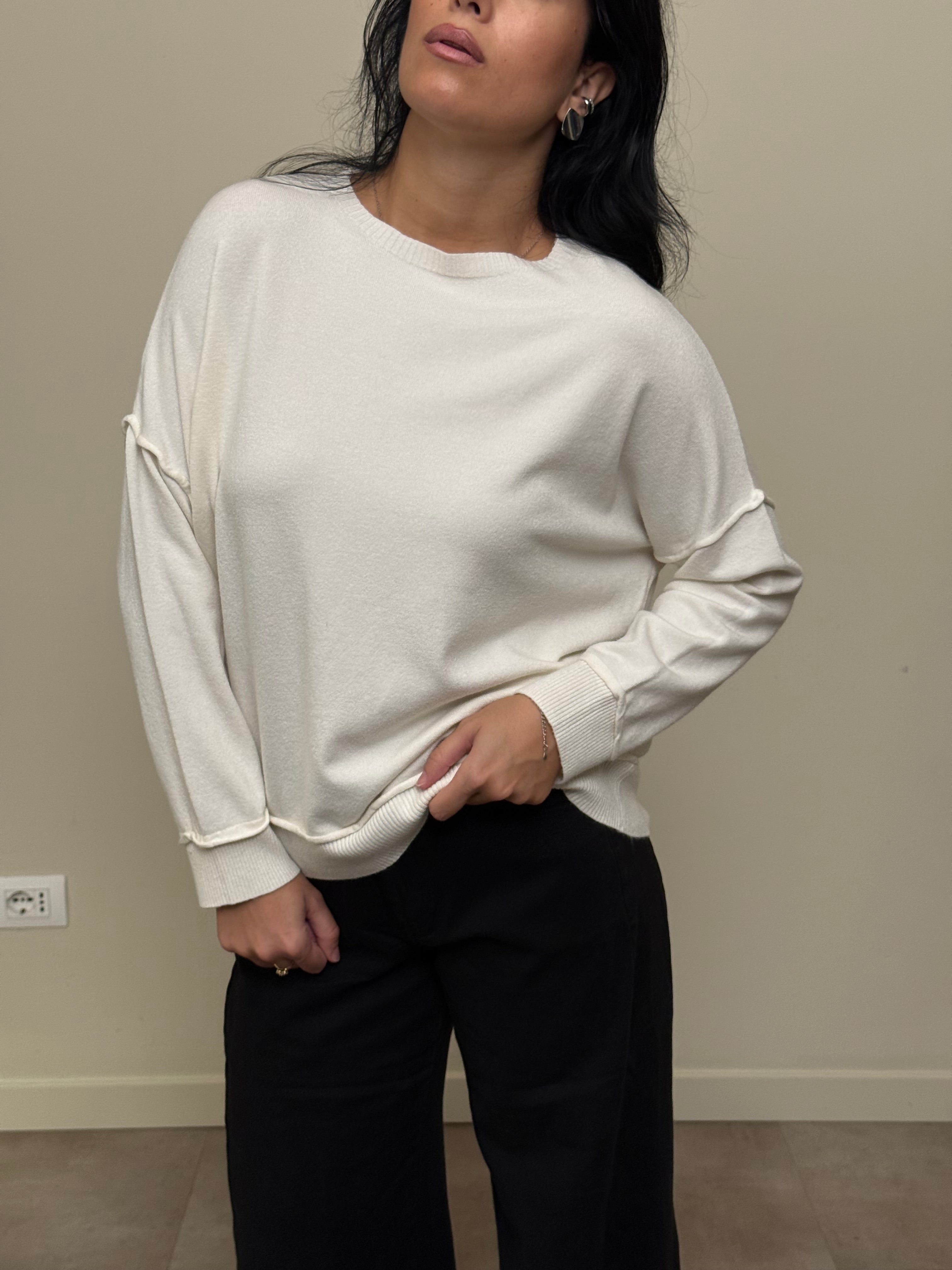 Maglia girocollo viscosa