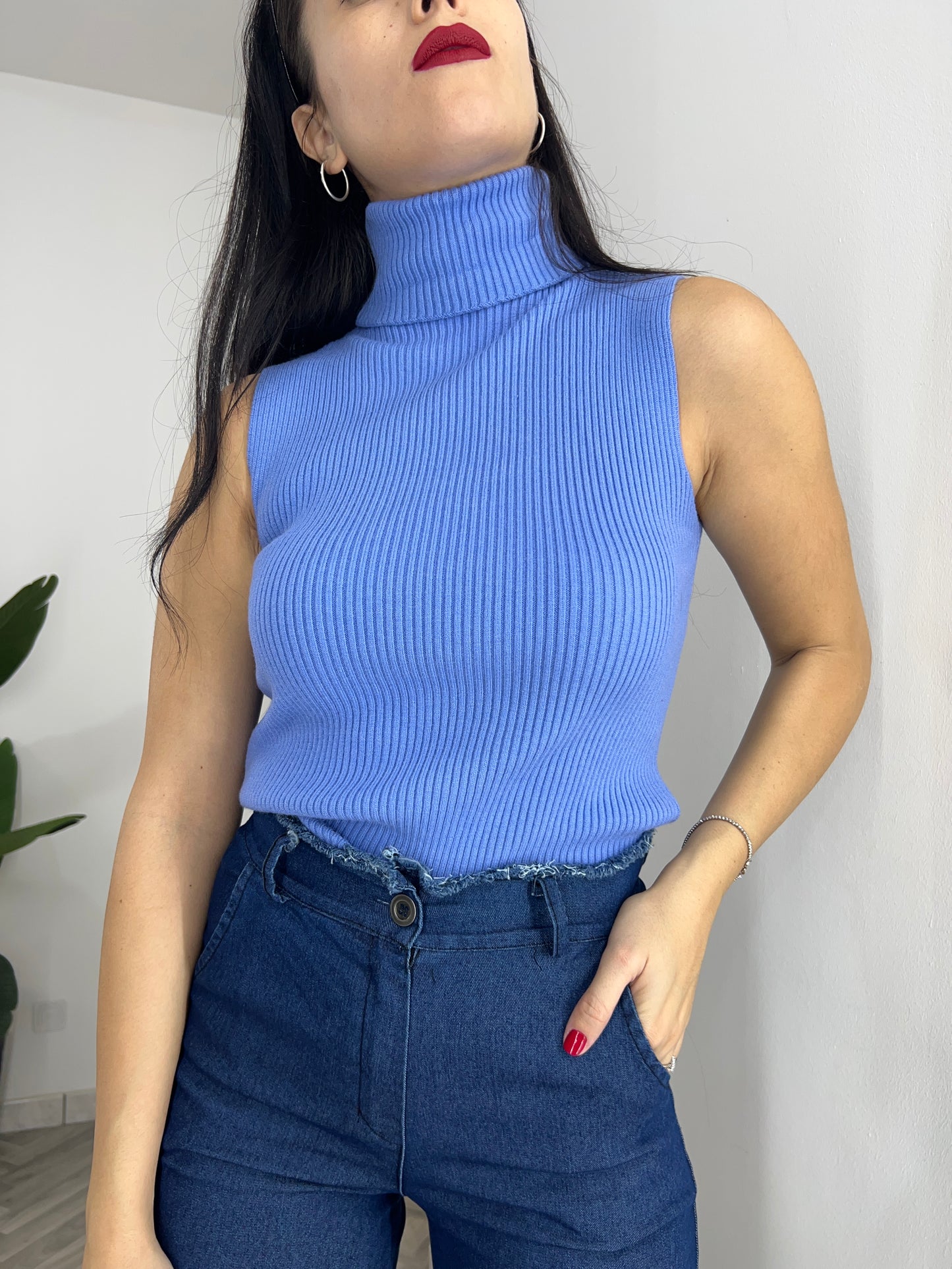 Gilet collo alto