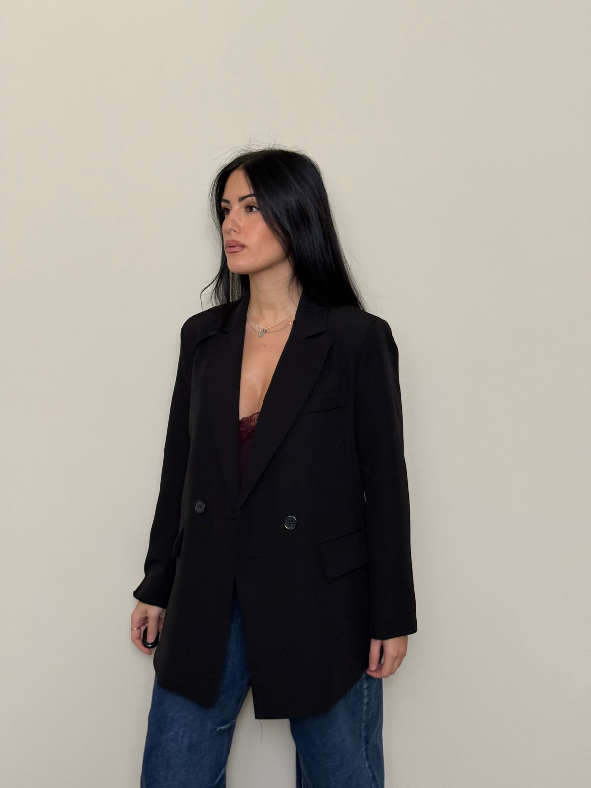 Blazer regular nero