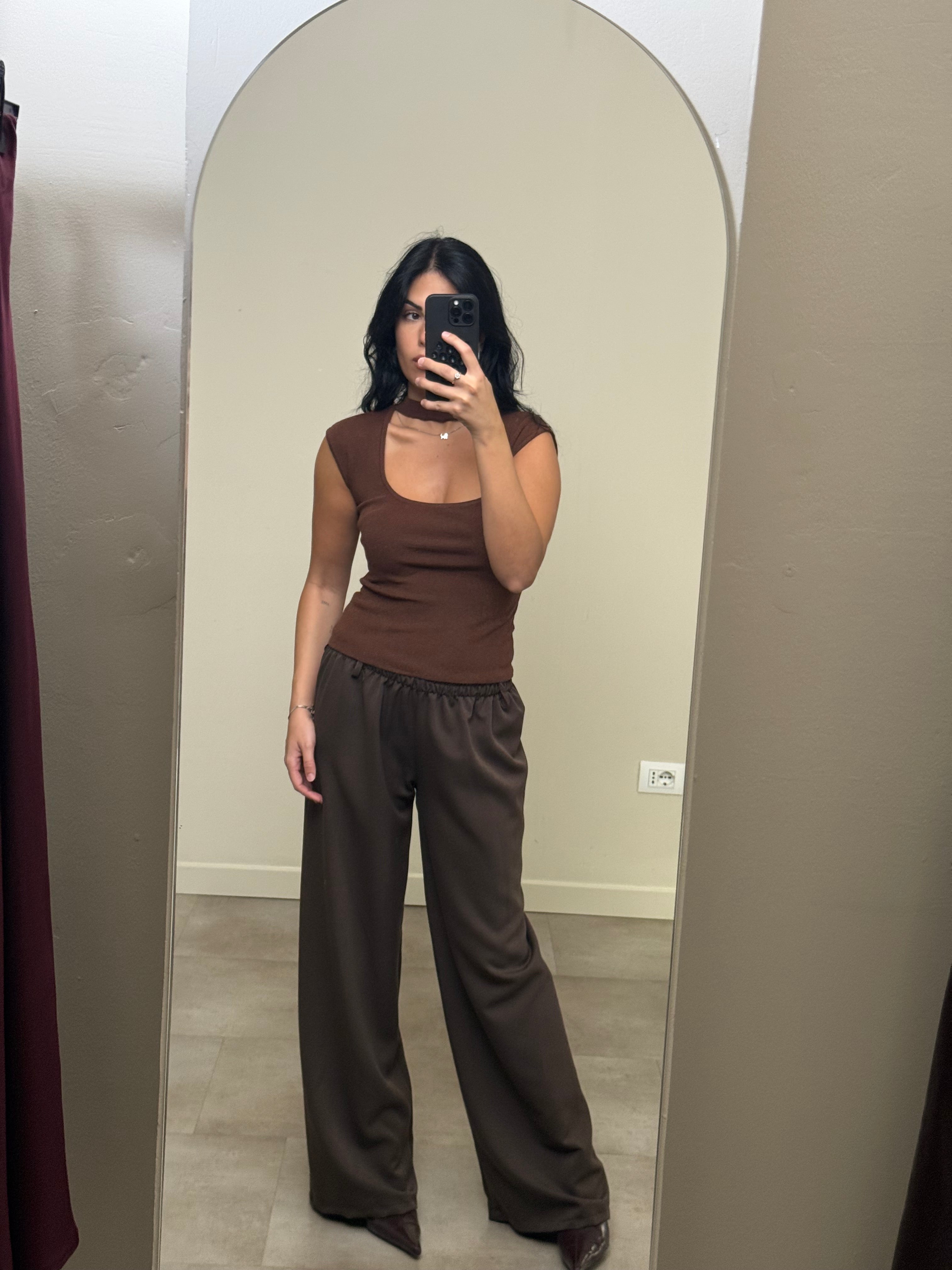 Pantalone palazzo elastico