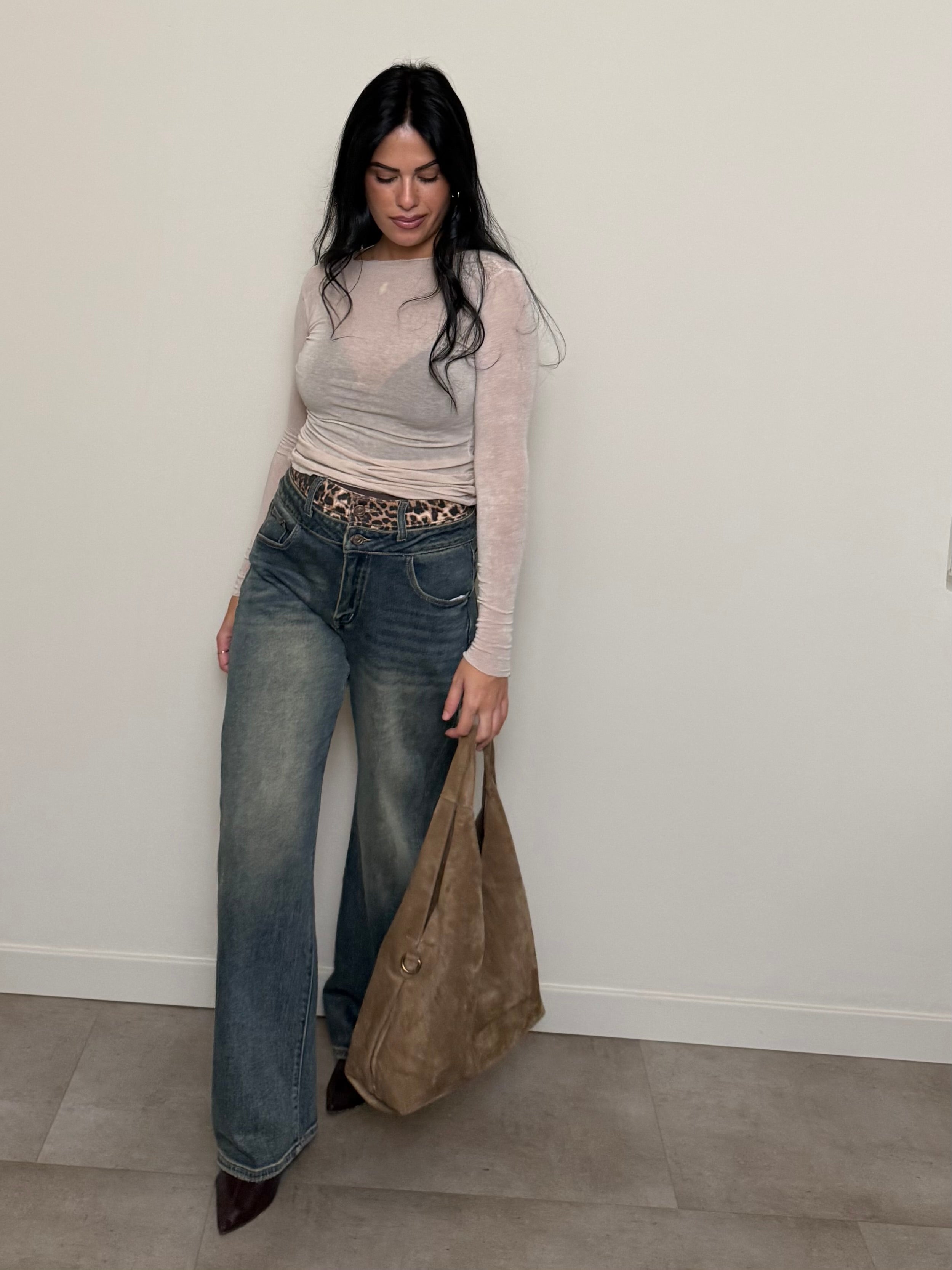 Maglia cashmere beige
