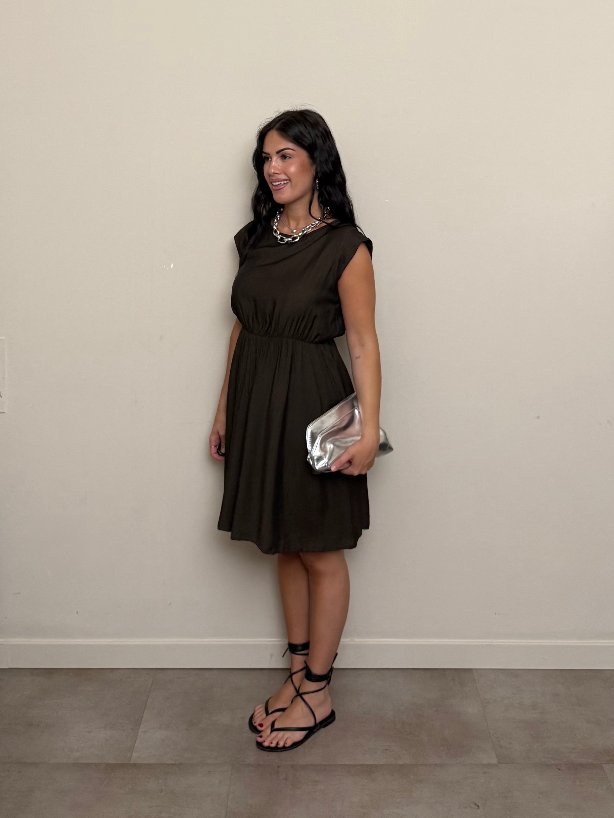 Vestitino basic marrone freddo