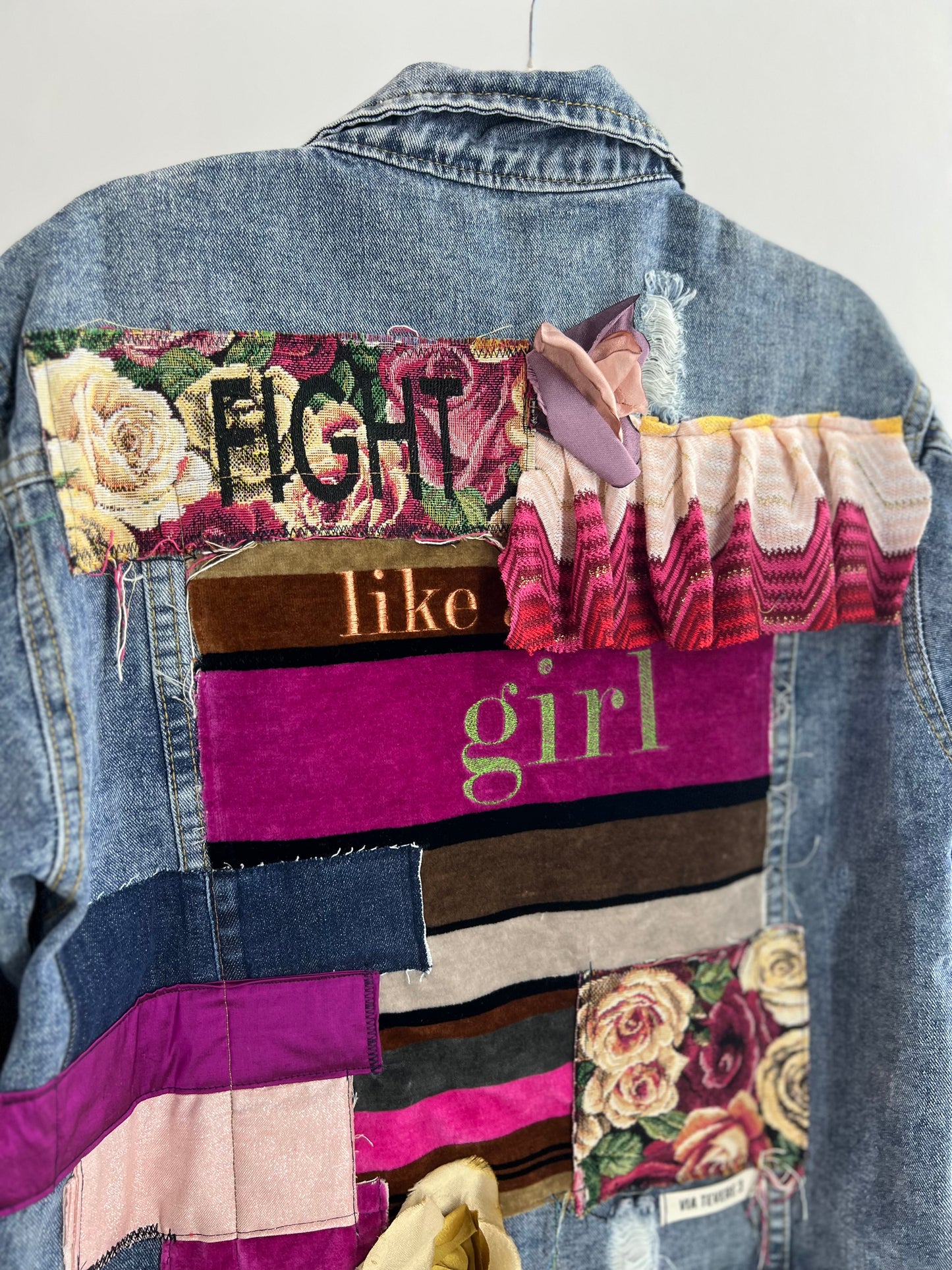 Giacca di jeans patchwork