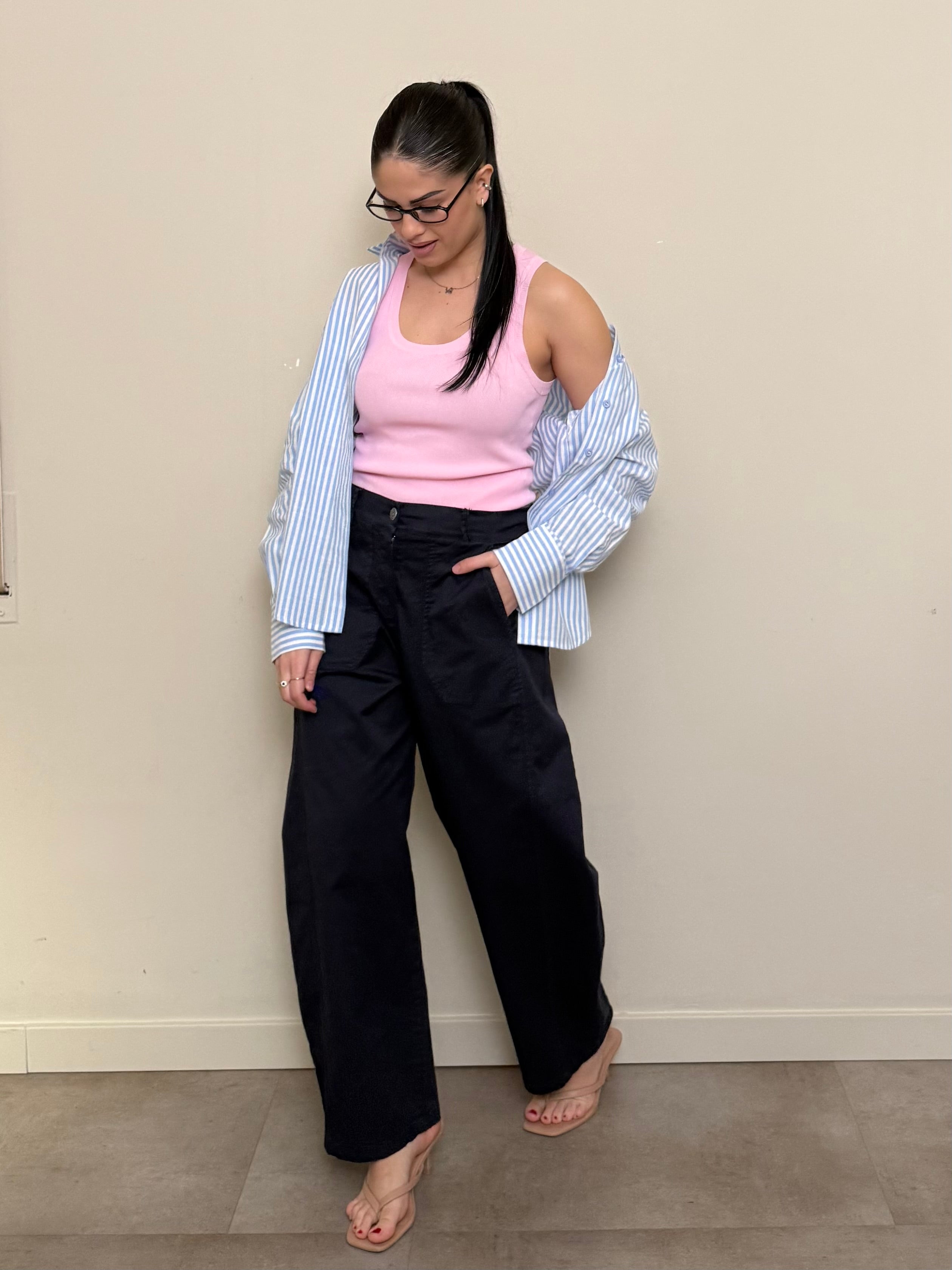 Camicia a righe cotone