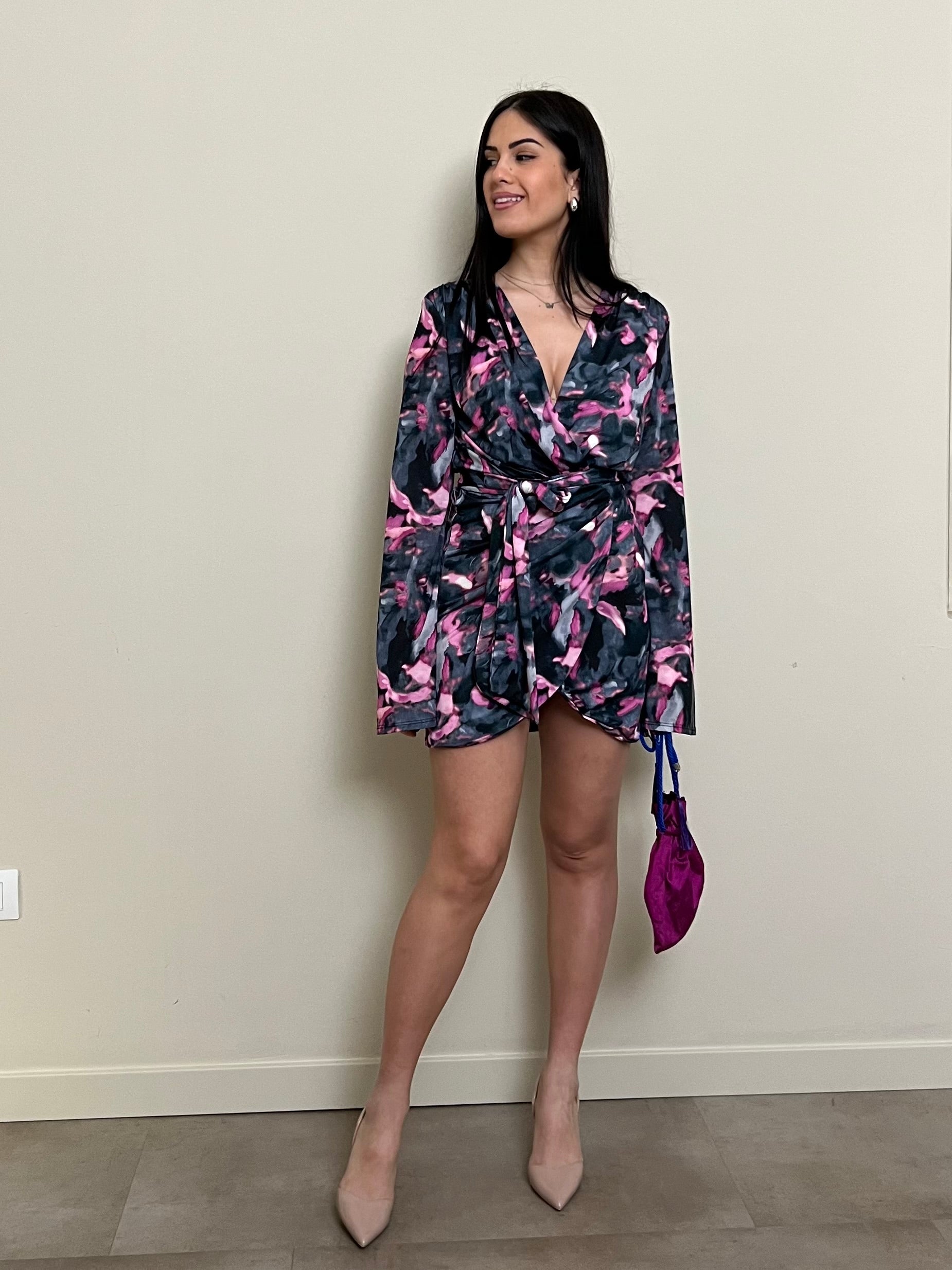 Mini dress / blusa incrocio
