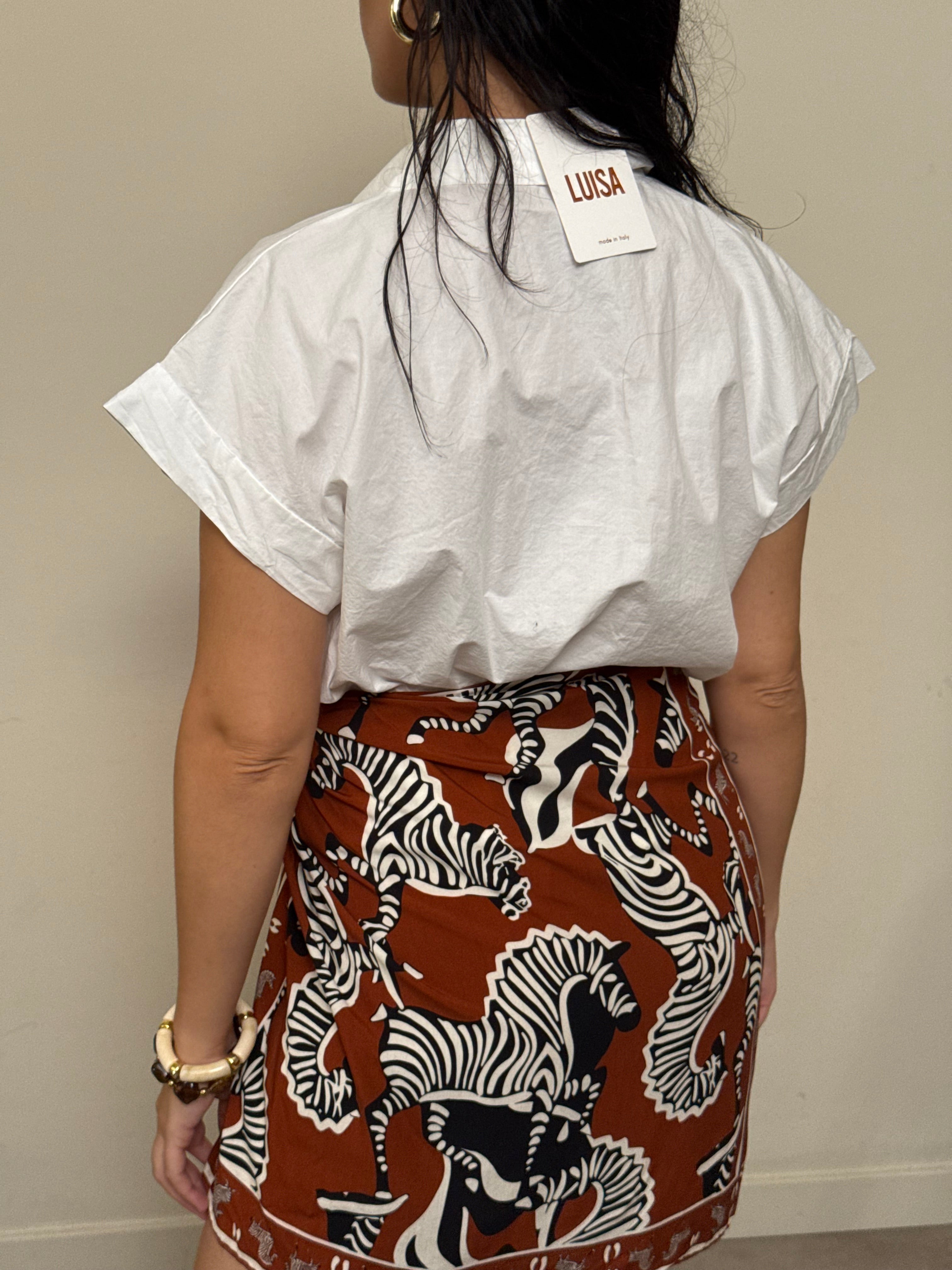 Camicia smanicata bianco freddo