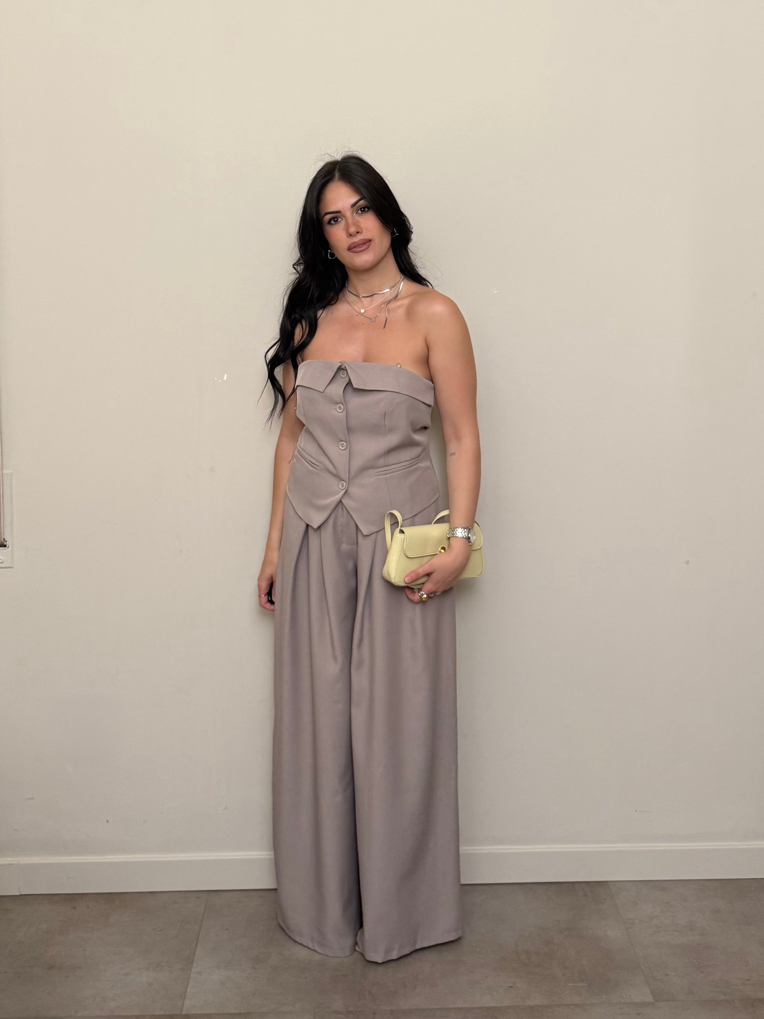 Tailleur corpetto fango