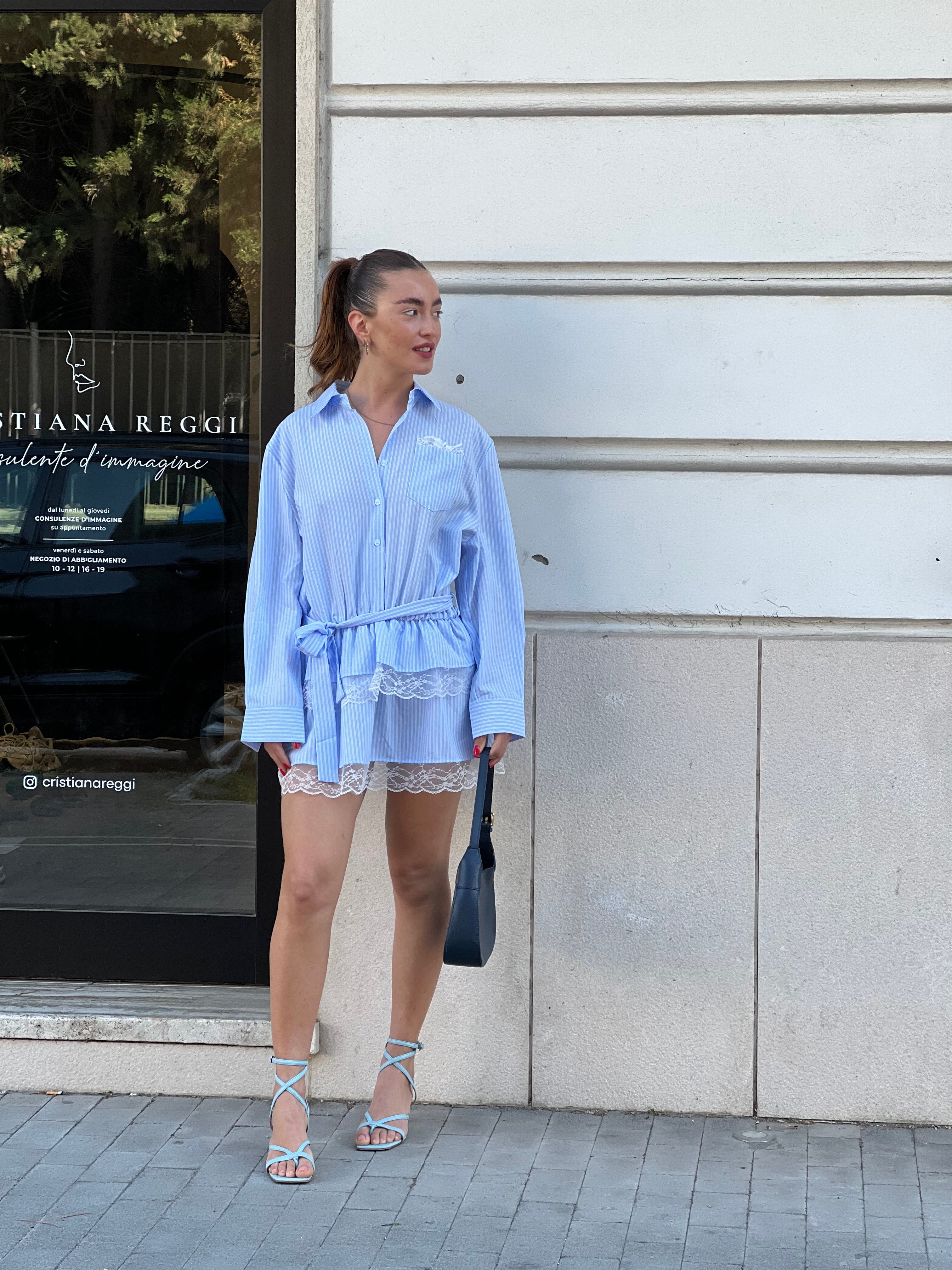 Mini dress righe