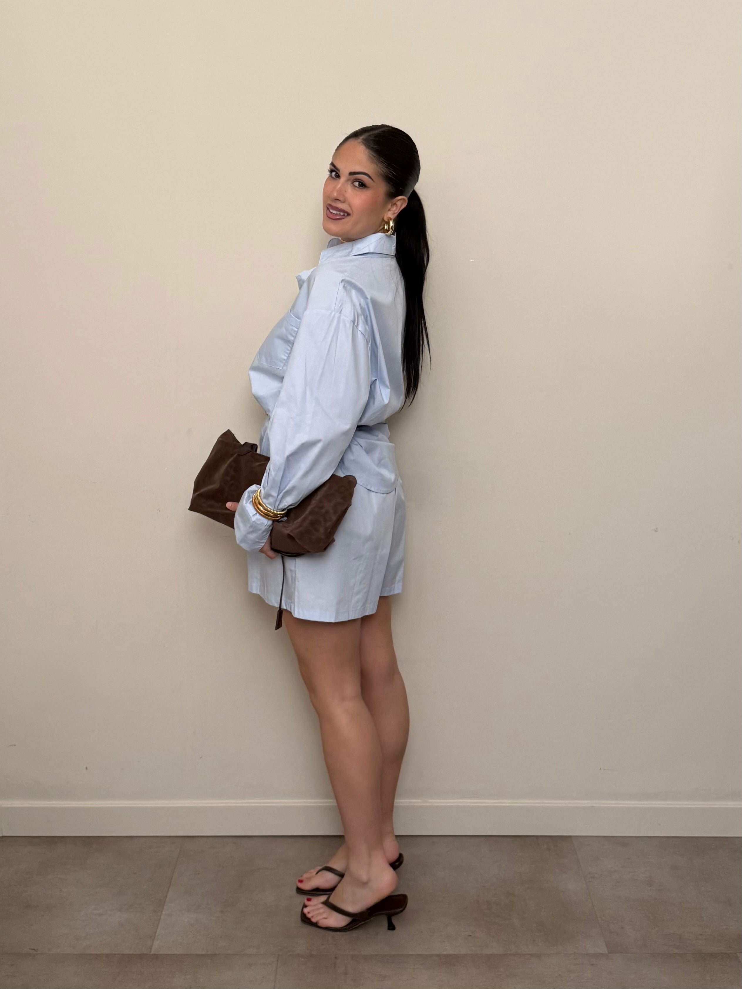 Coordinato camicia e shorts cotone