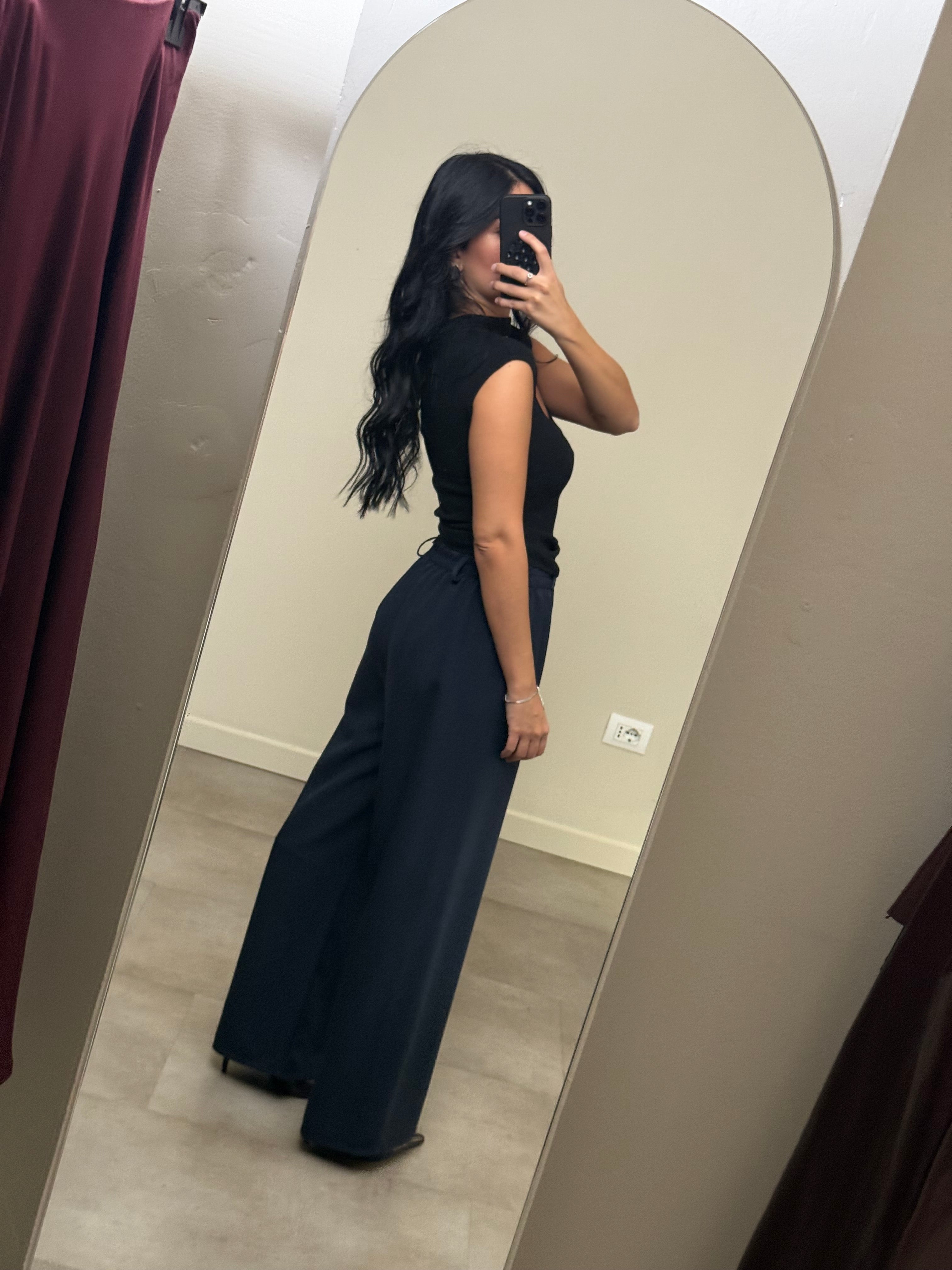 Pantalone palazzo elastico