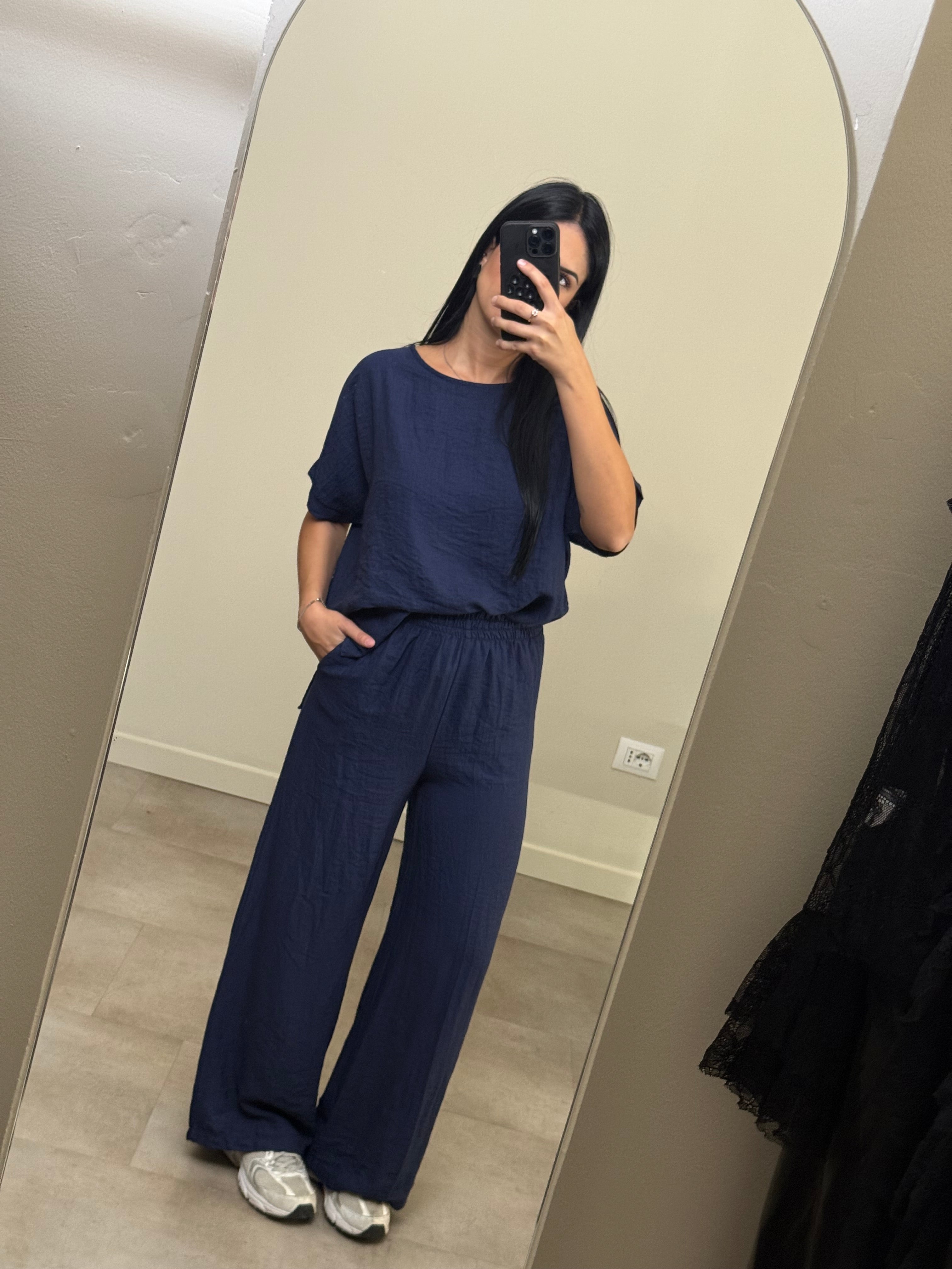 Coordinato tuta blu