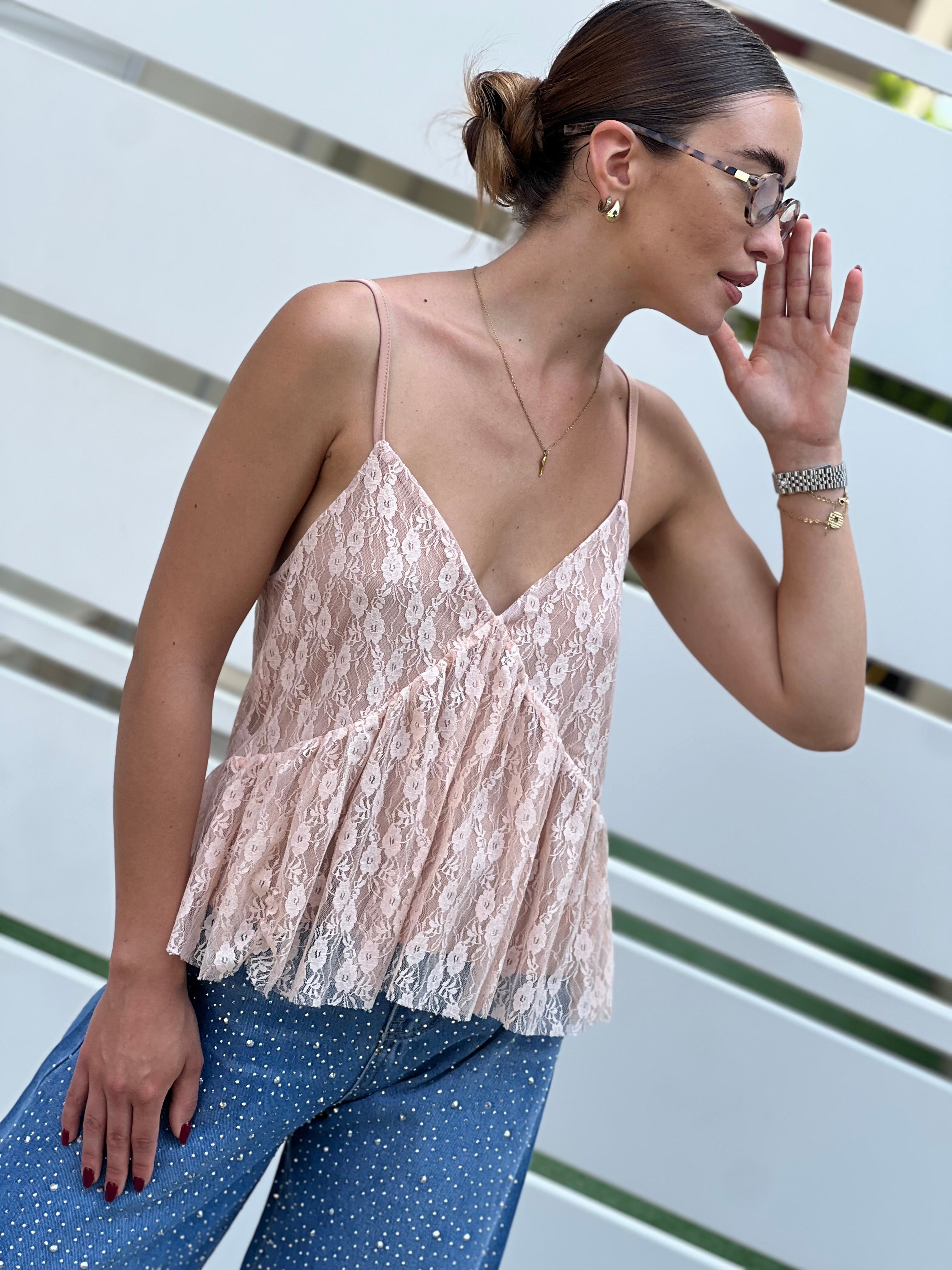 Canotta pizzo Susy Mix