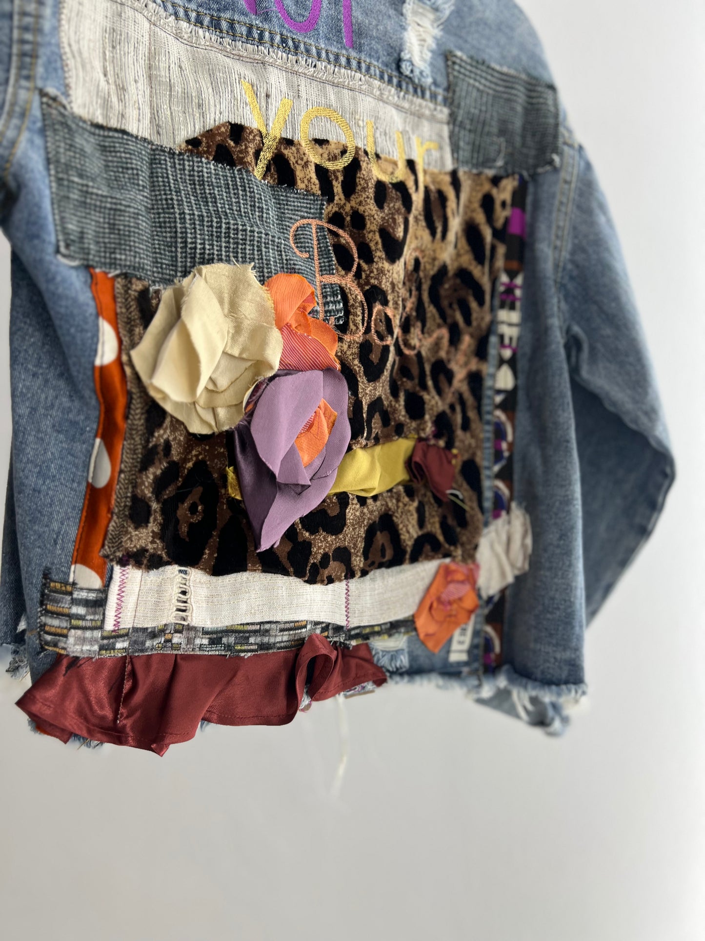 Giacca di jeans patchwork