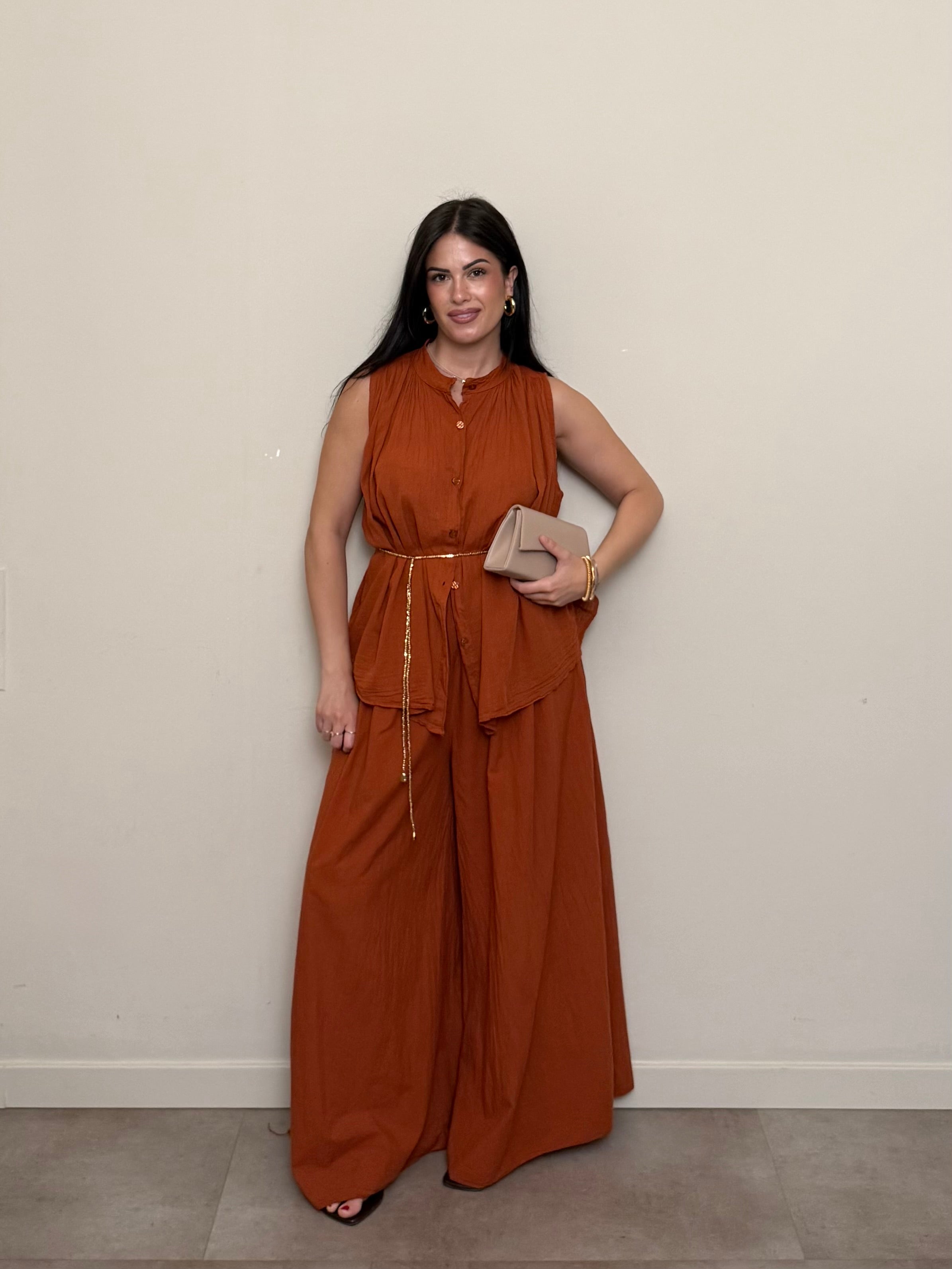 Coordinato cotone zucca