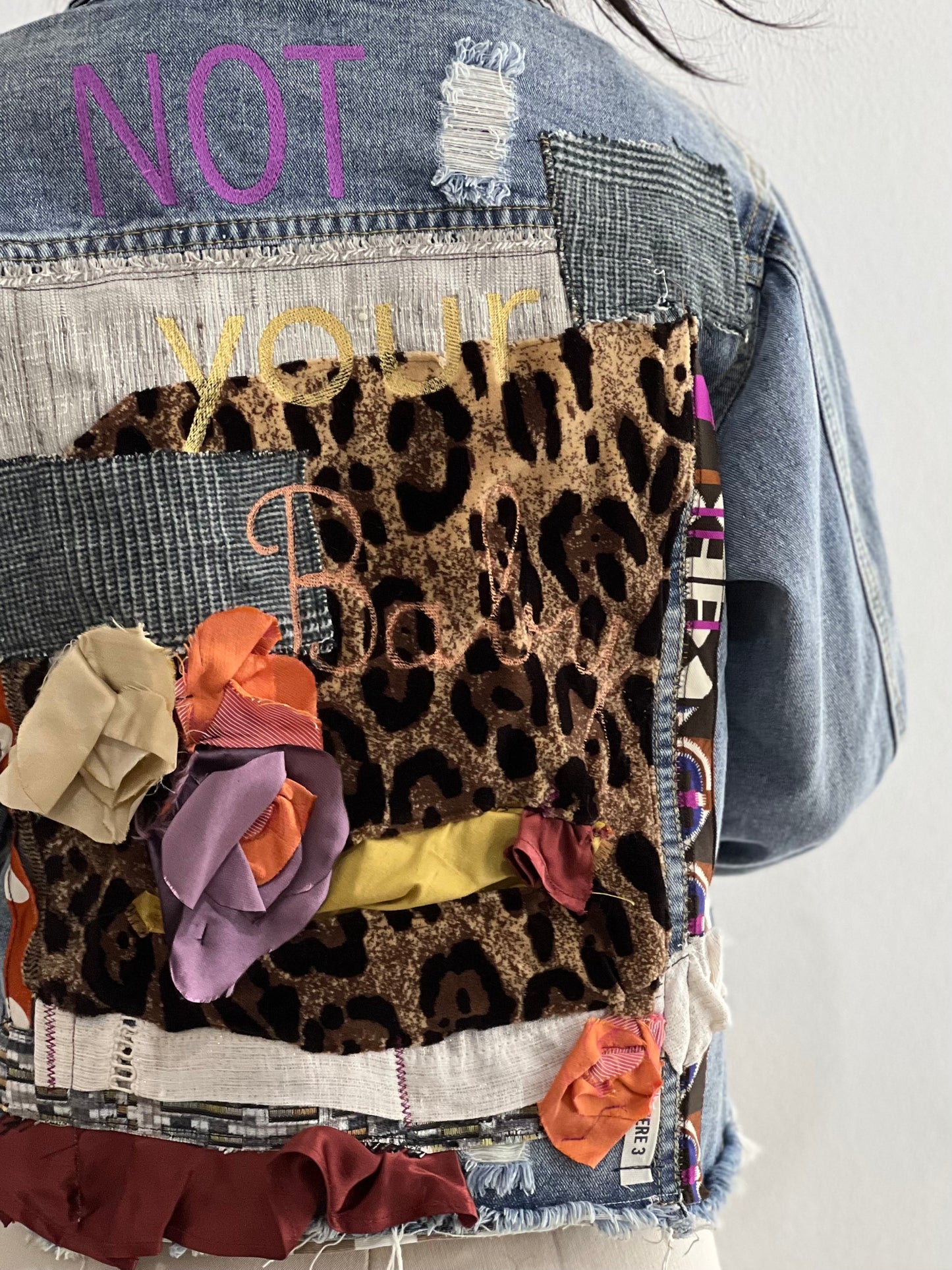 Giacca di jeans patchwork