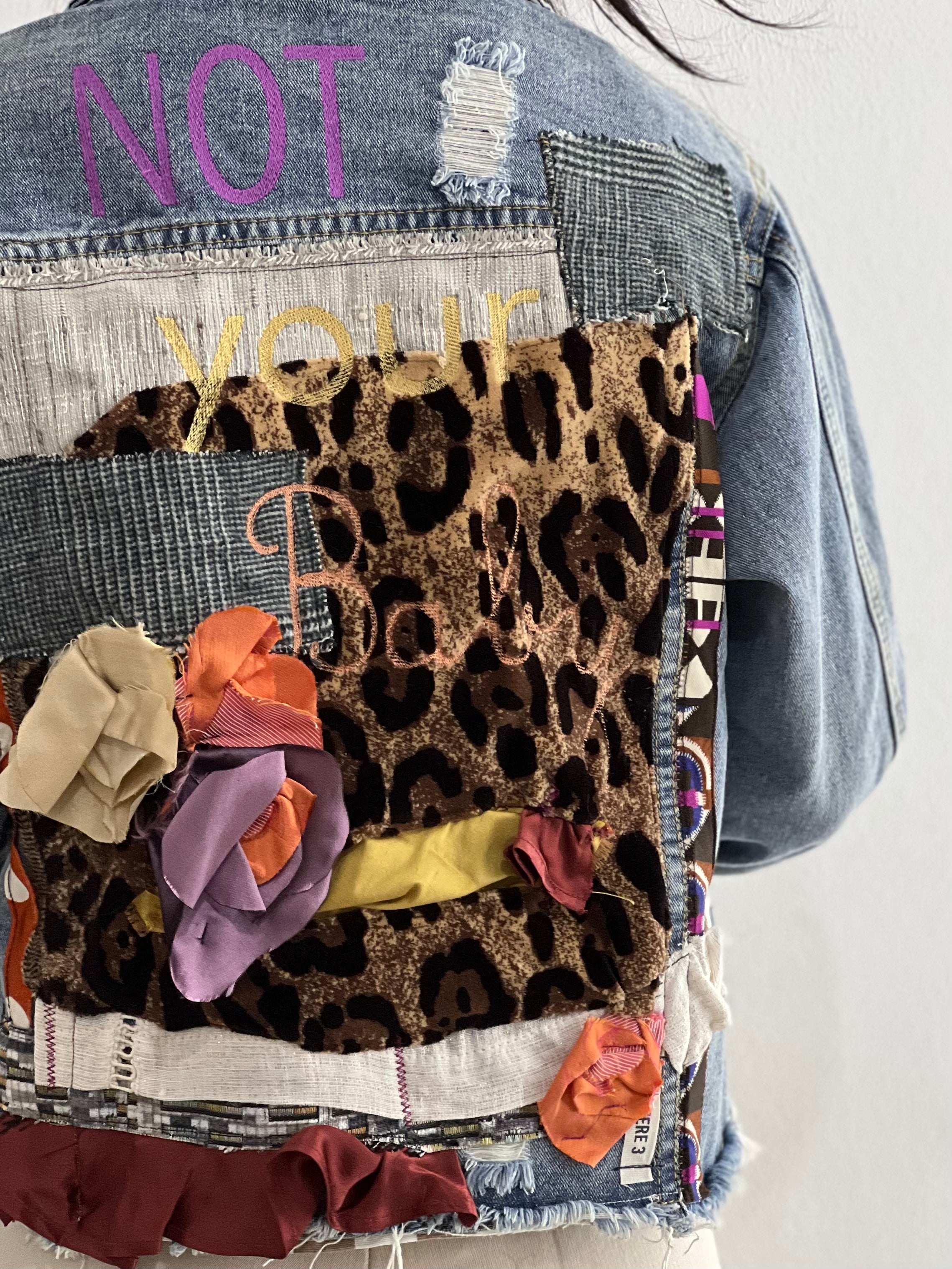 Giacca di jeans patchwork