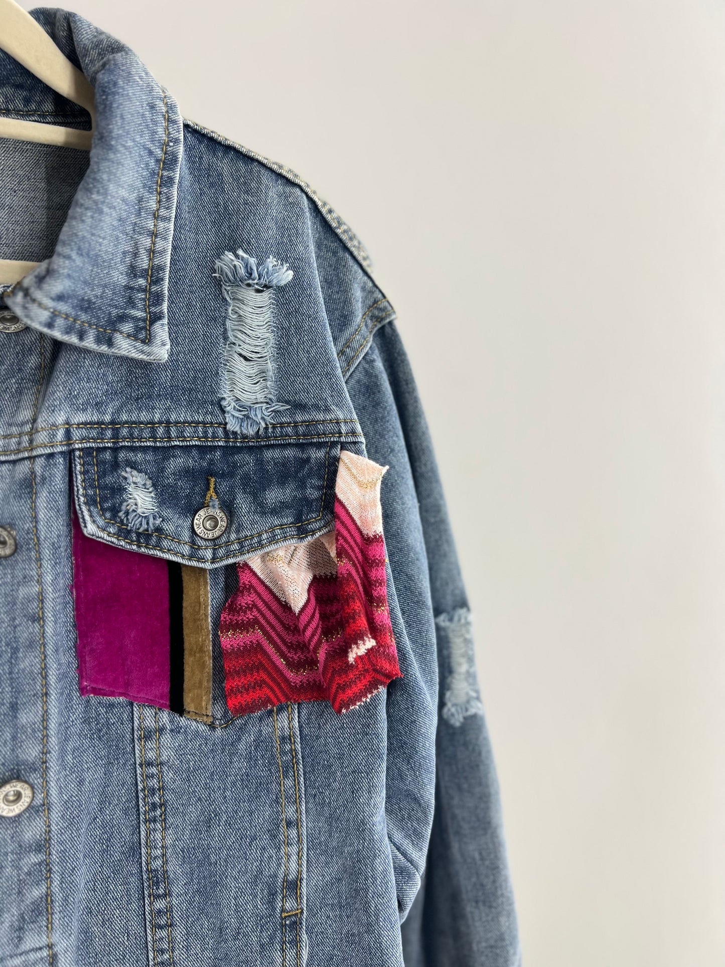 Giacca di jeans patchwork