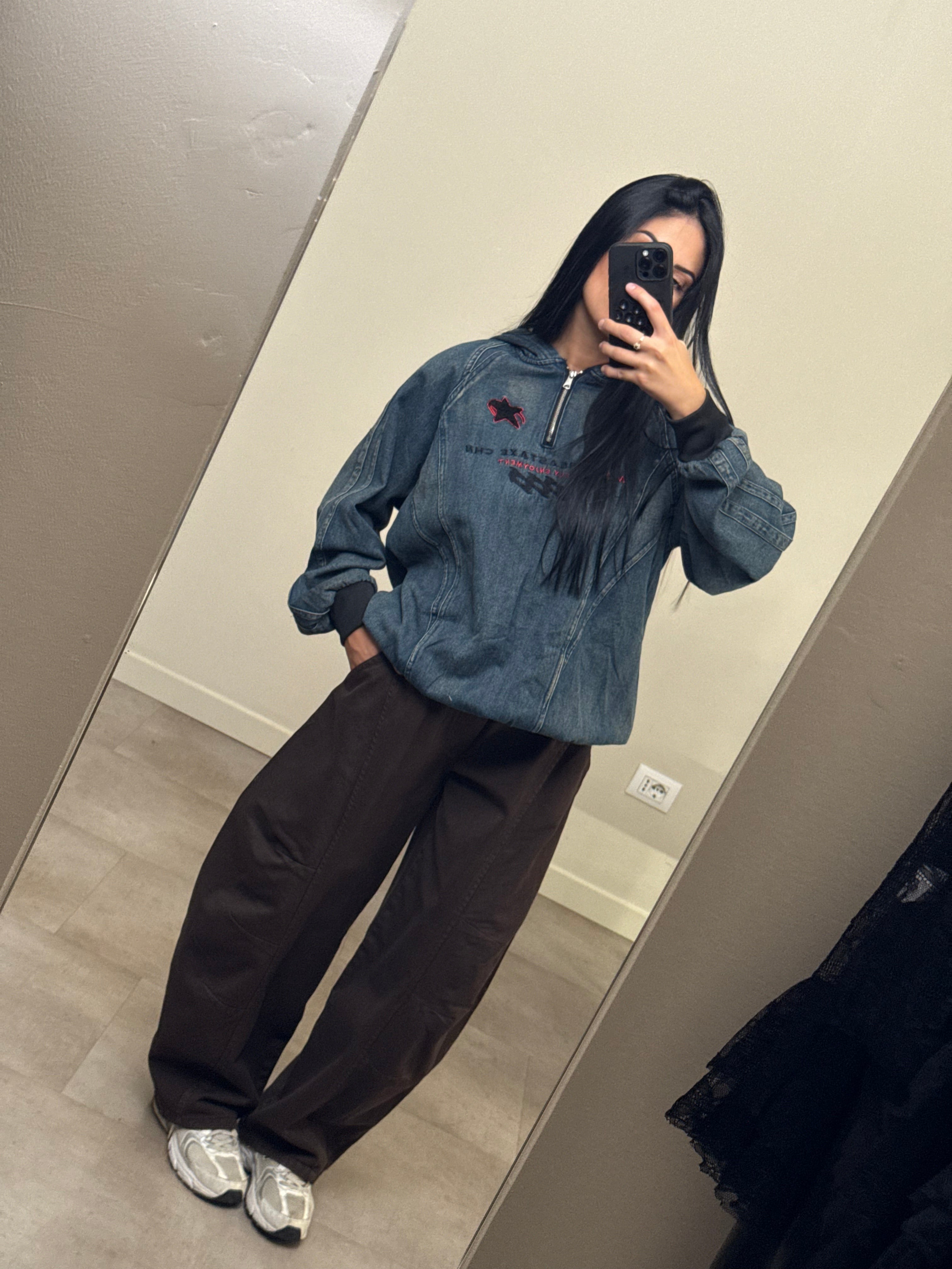 Pantalone baggy cotone