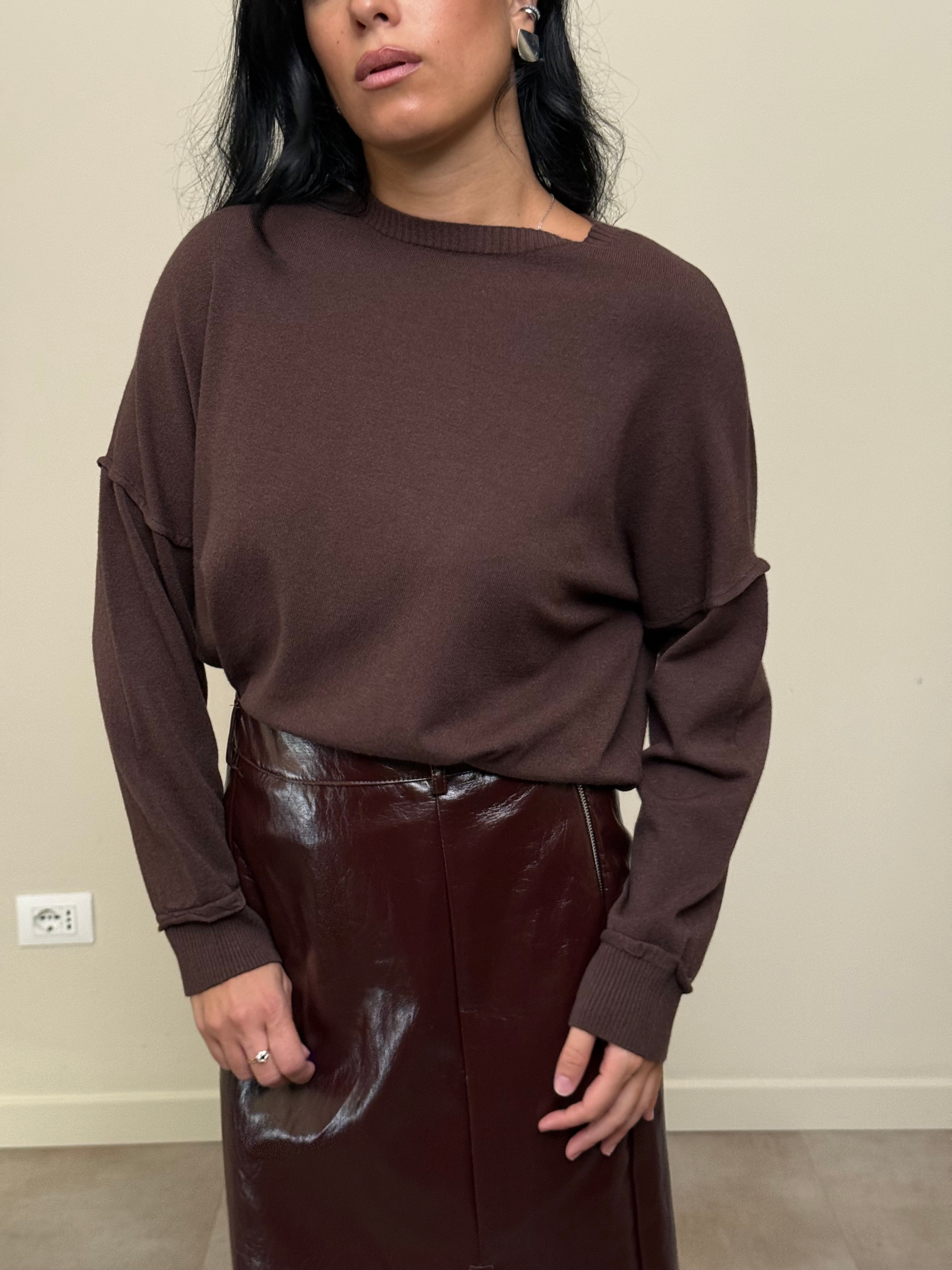 Maglia girocollo viscosa