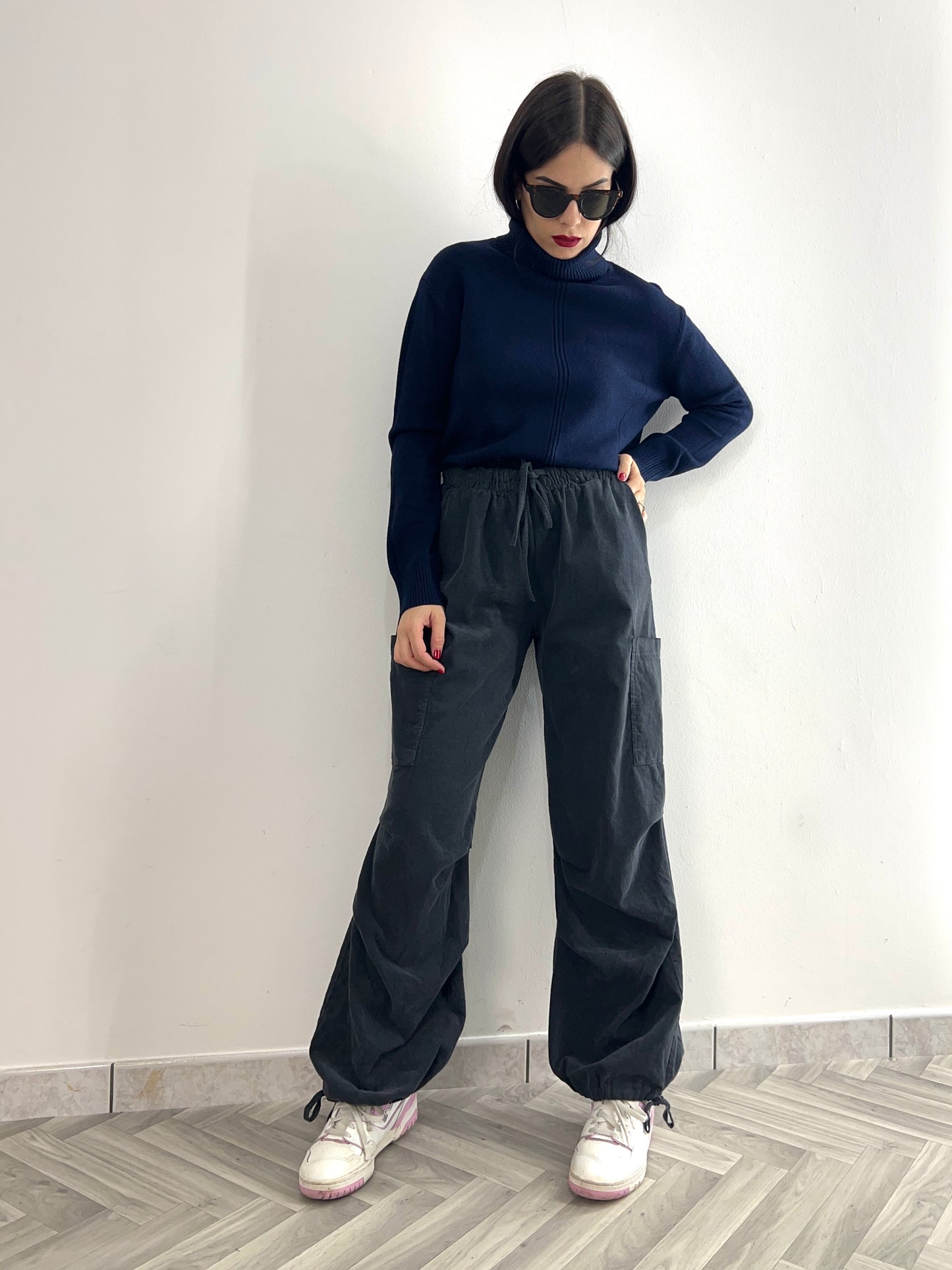 Pantalone velluto cargo