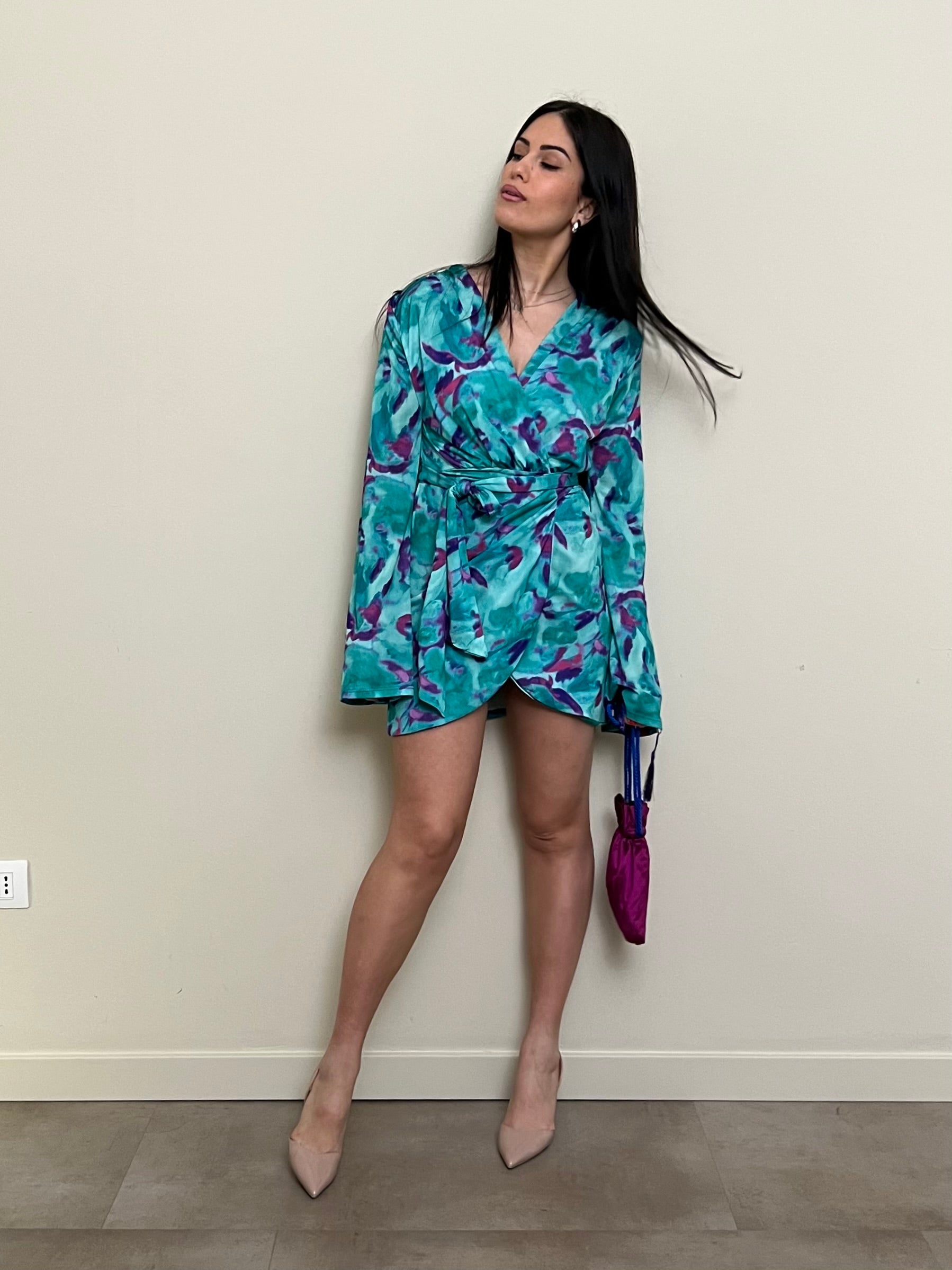 Mini dress / blusa incrocio