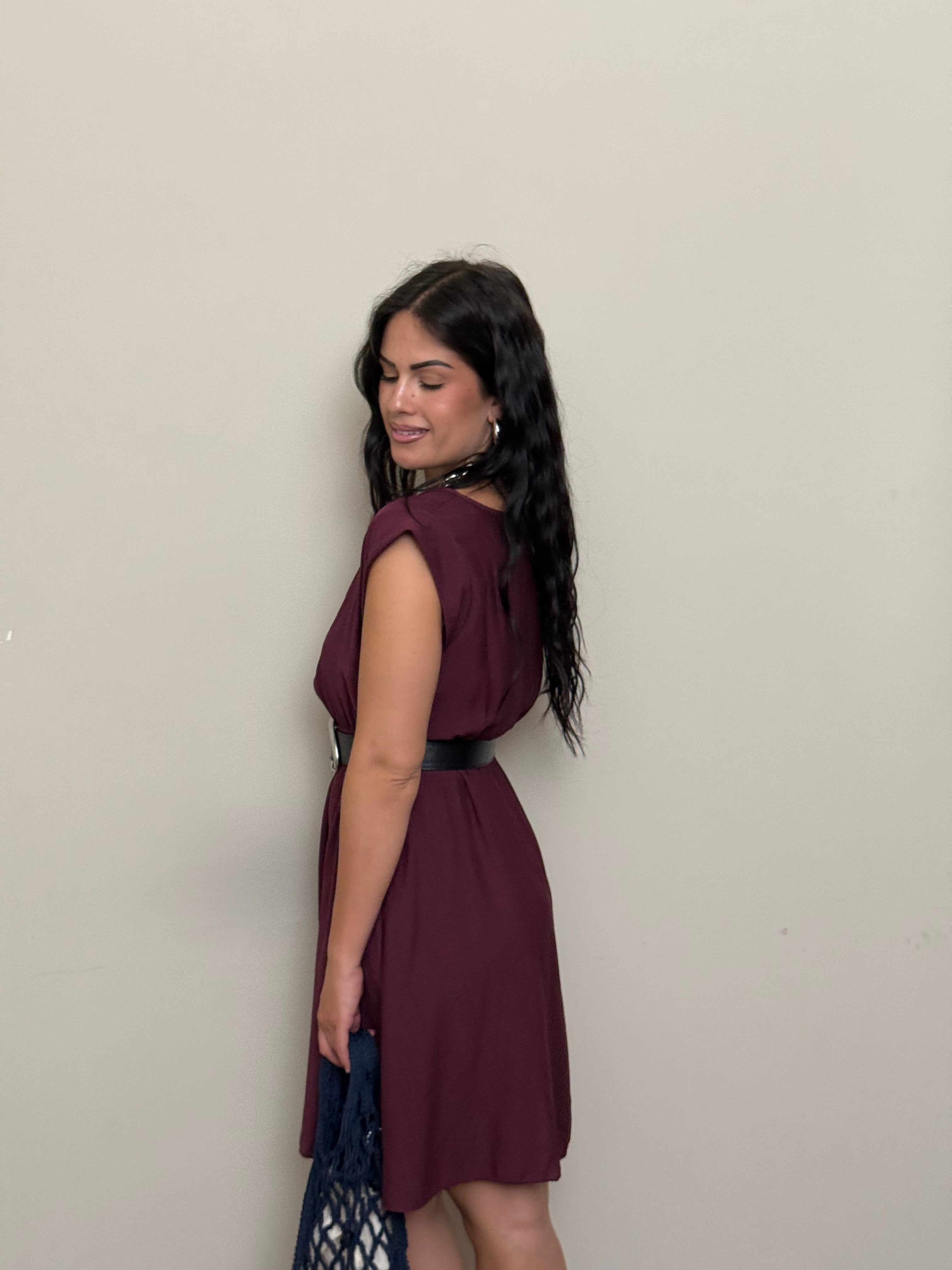 Vestitino basic bordeaux