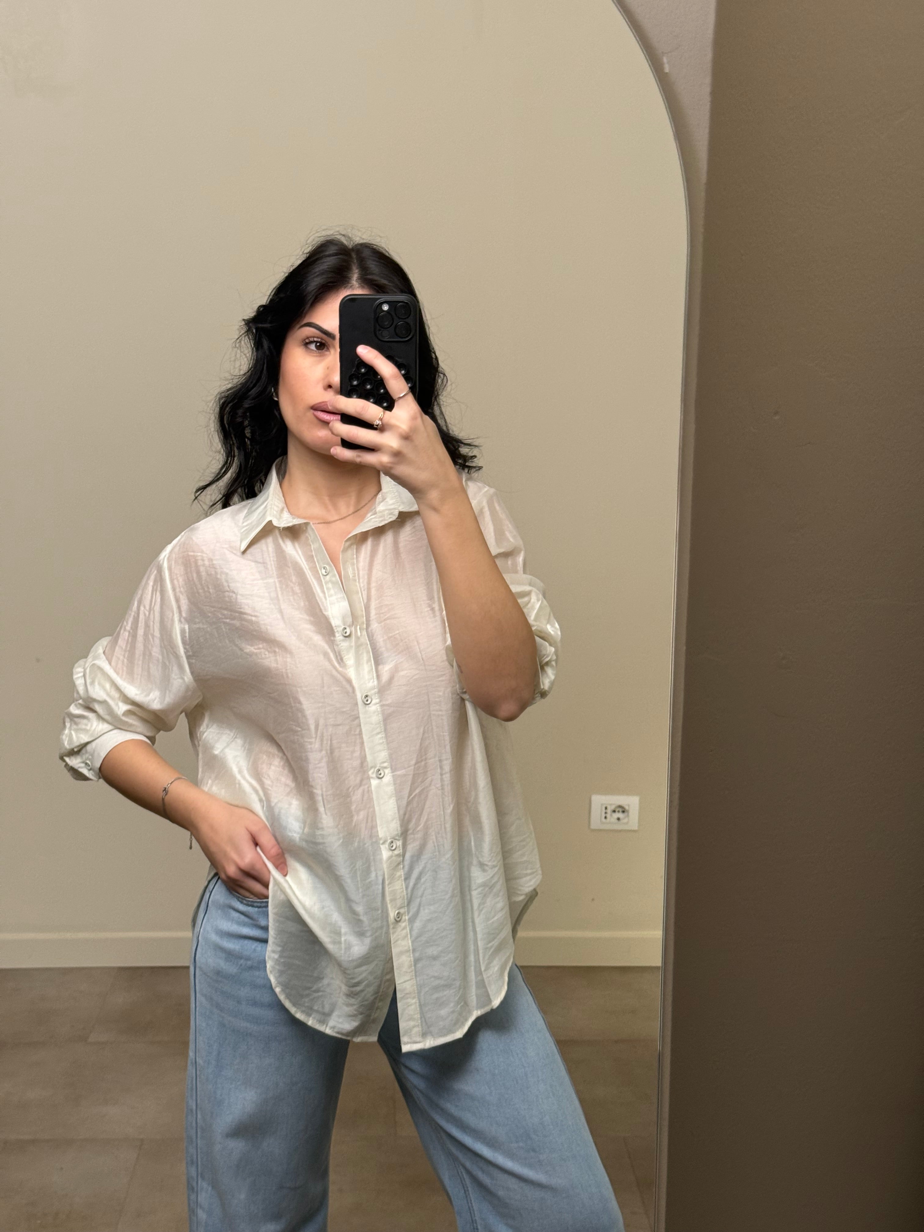 Camicia cotone e viscosa