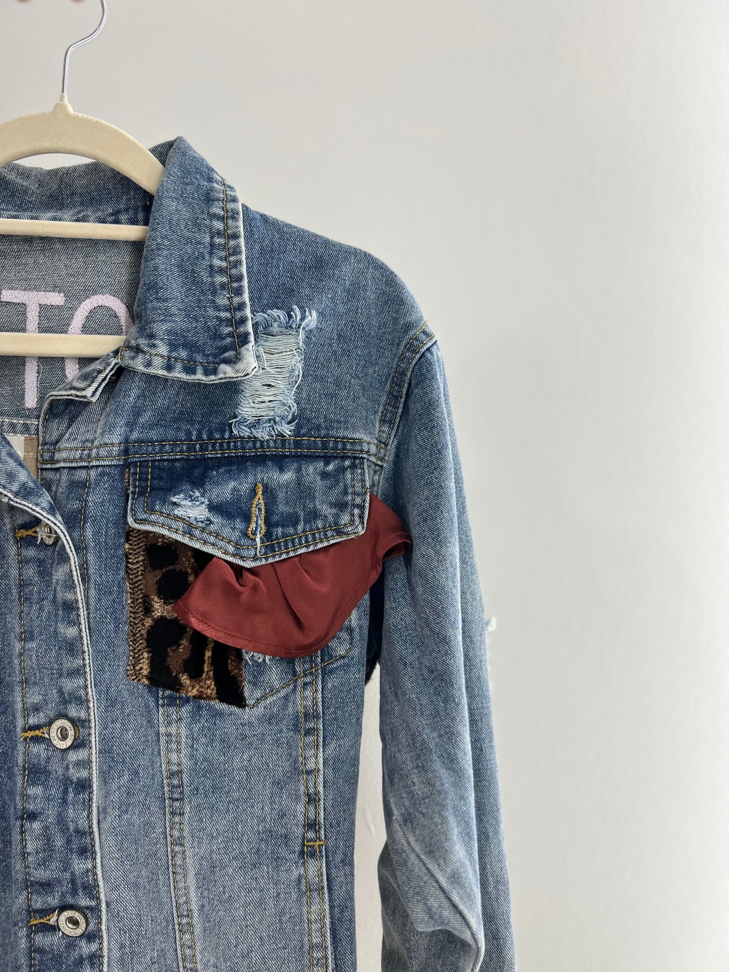 Giacca di jeans patchwork