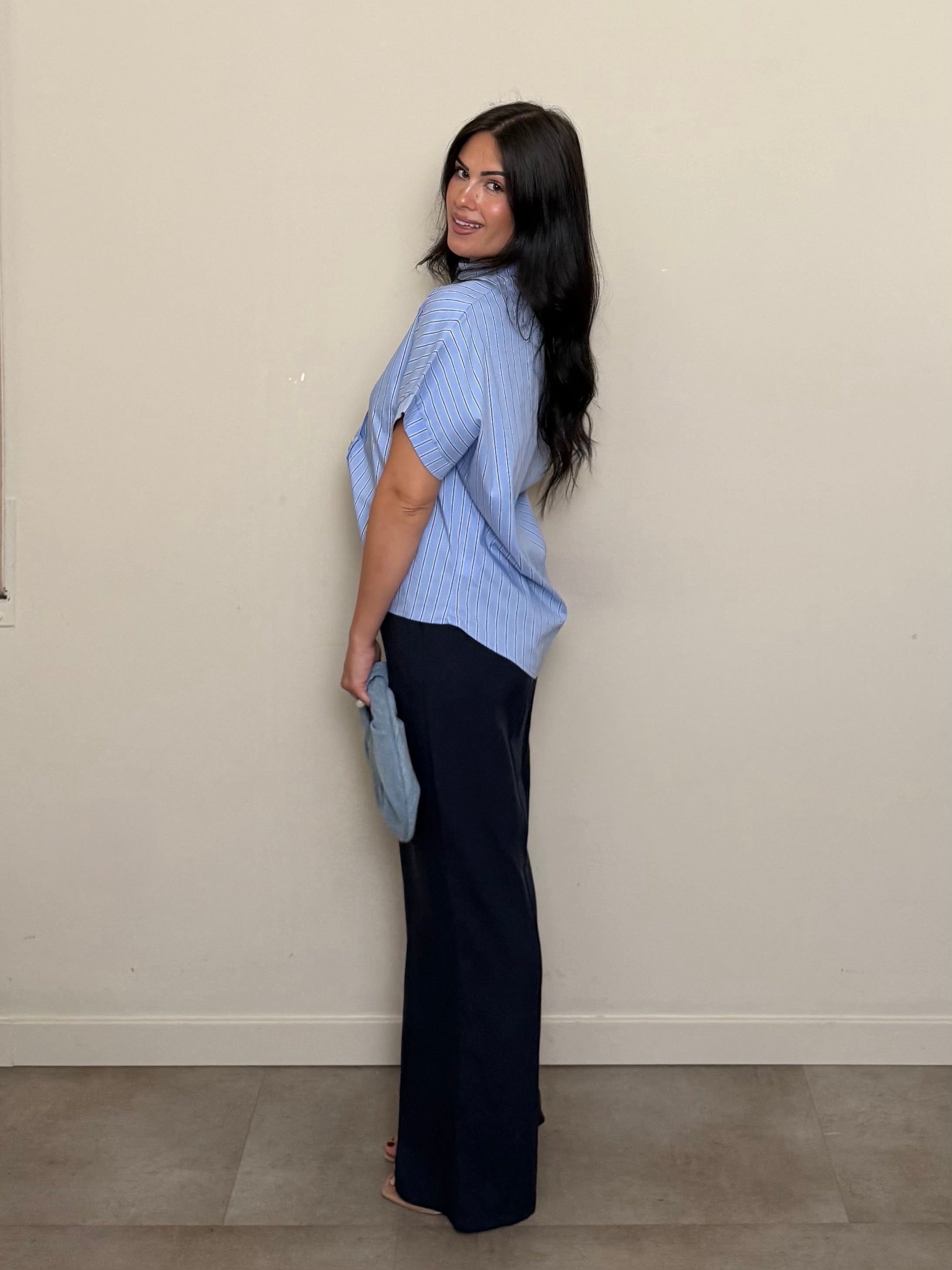 Pantalone dritto blu