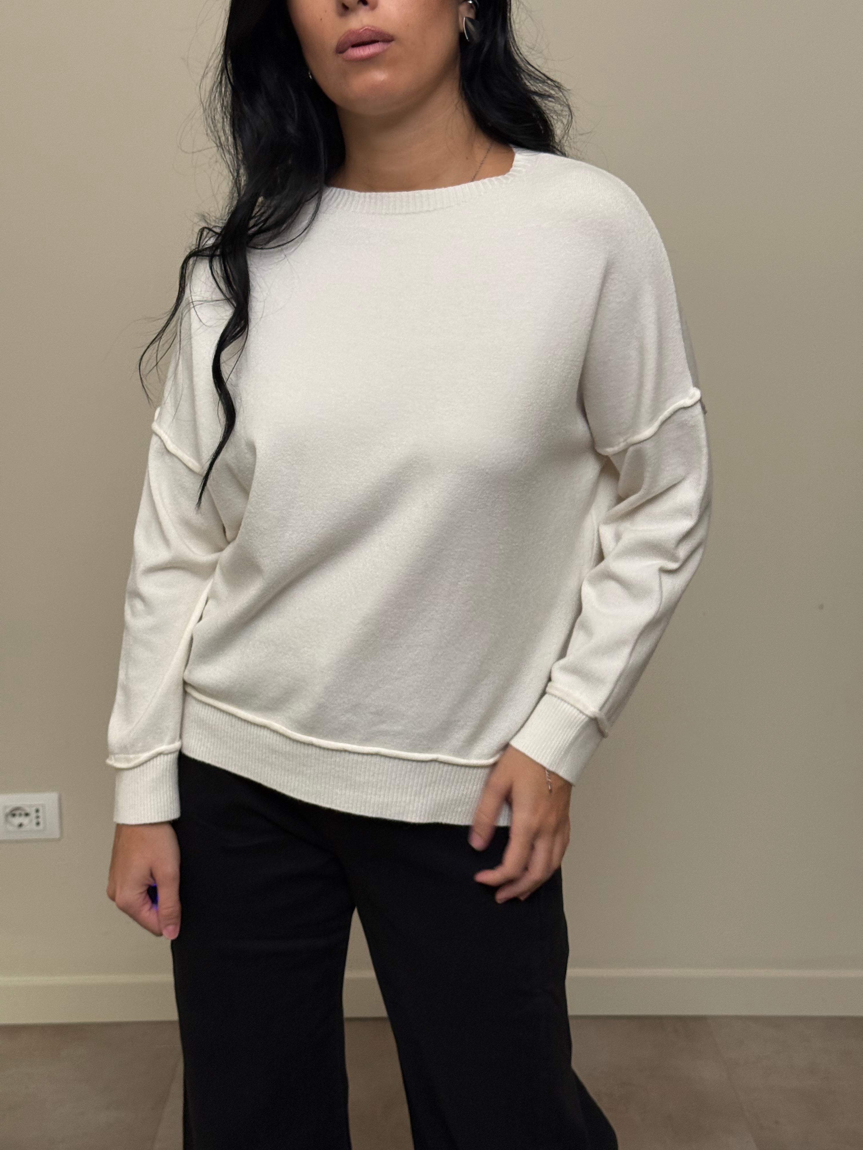 Maglia girocollo viscosa