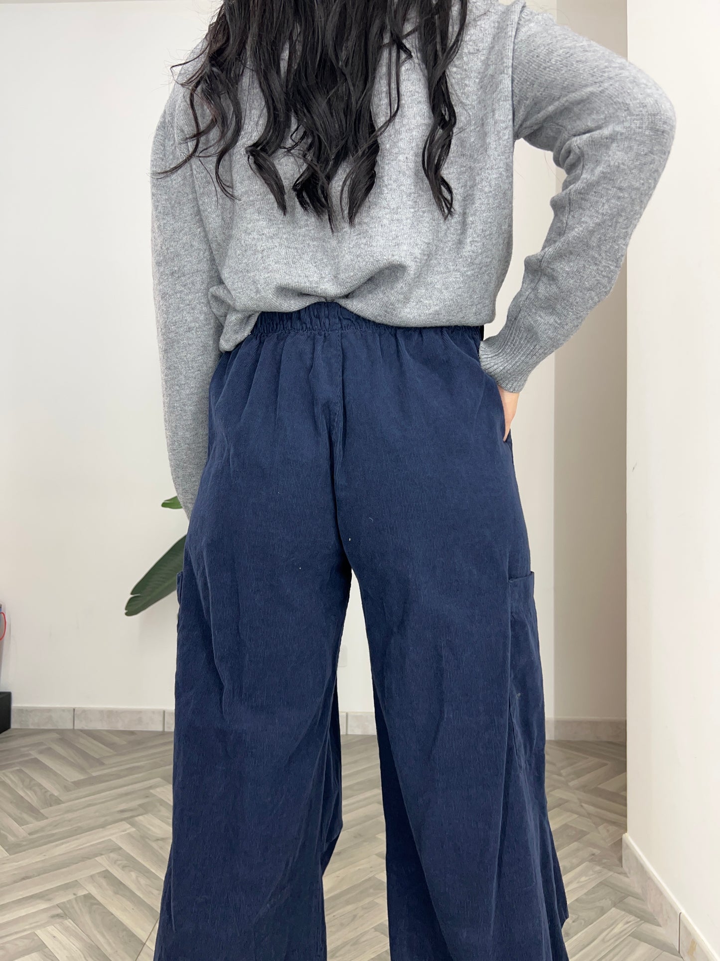 Pantalone velluto cargo
