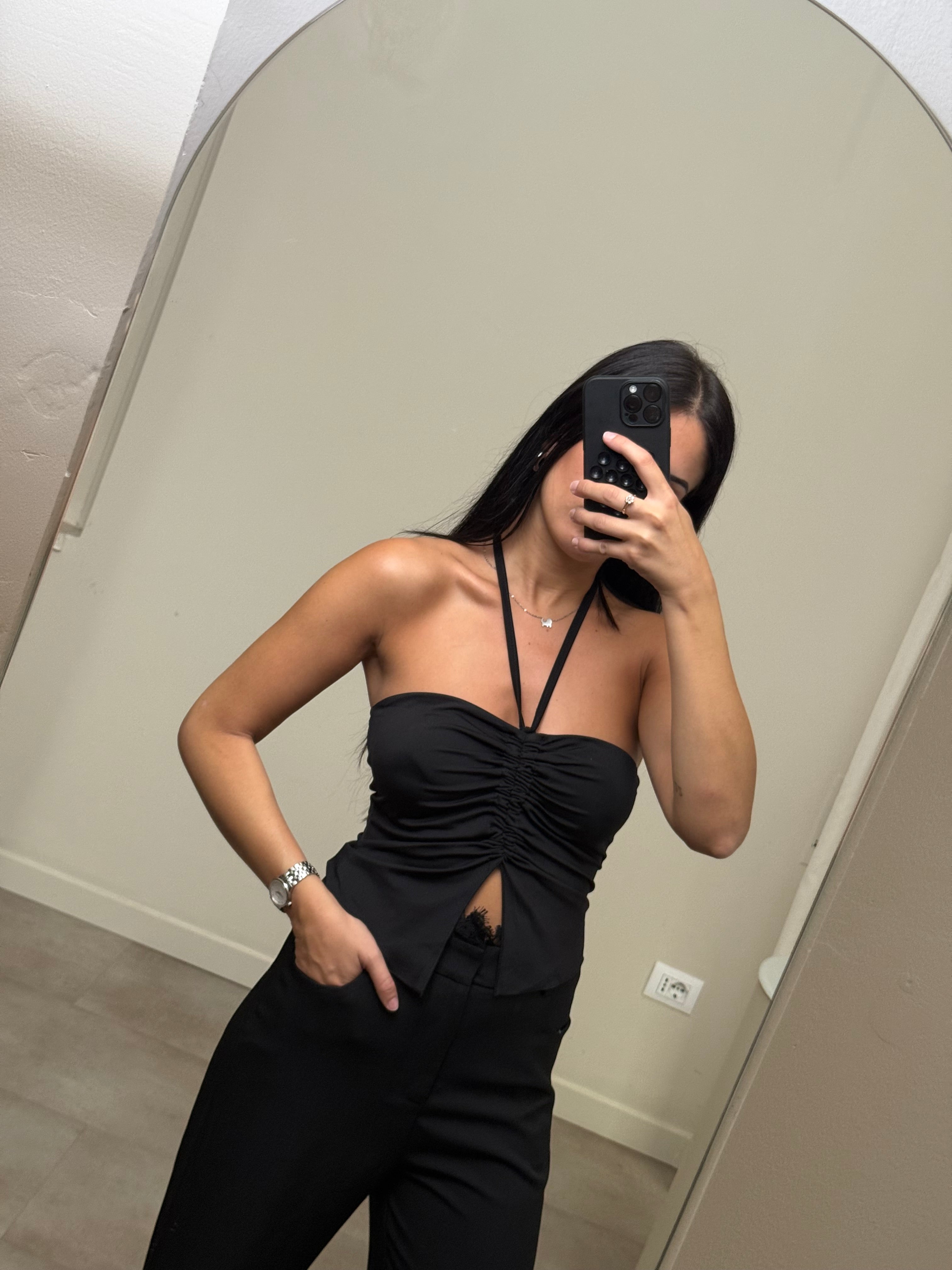Top arricciato