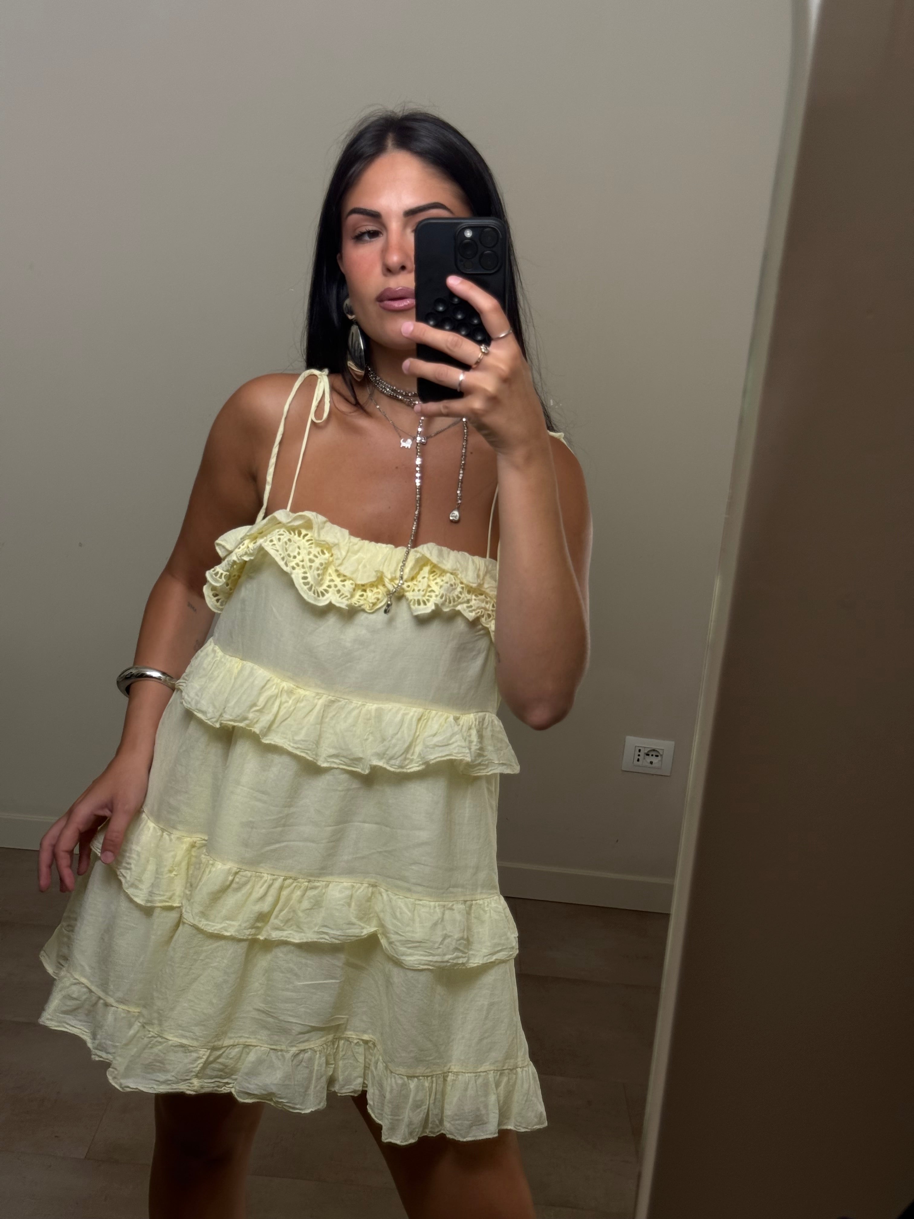 Mini dress giallo freddo
