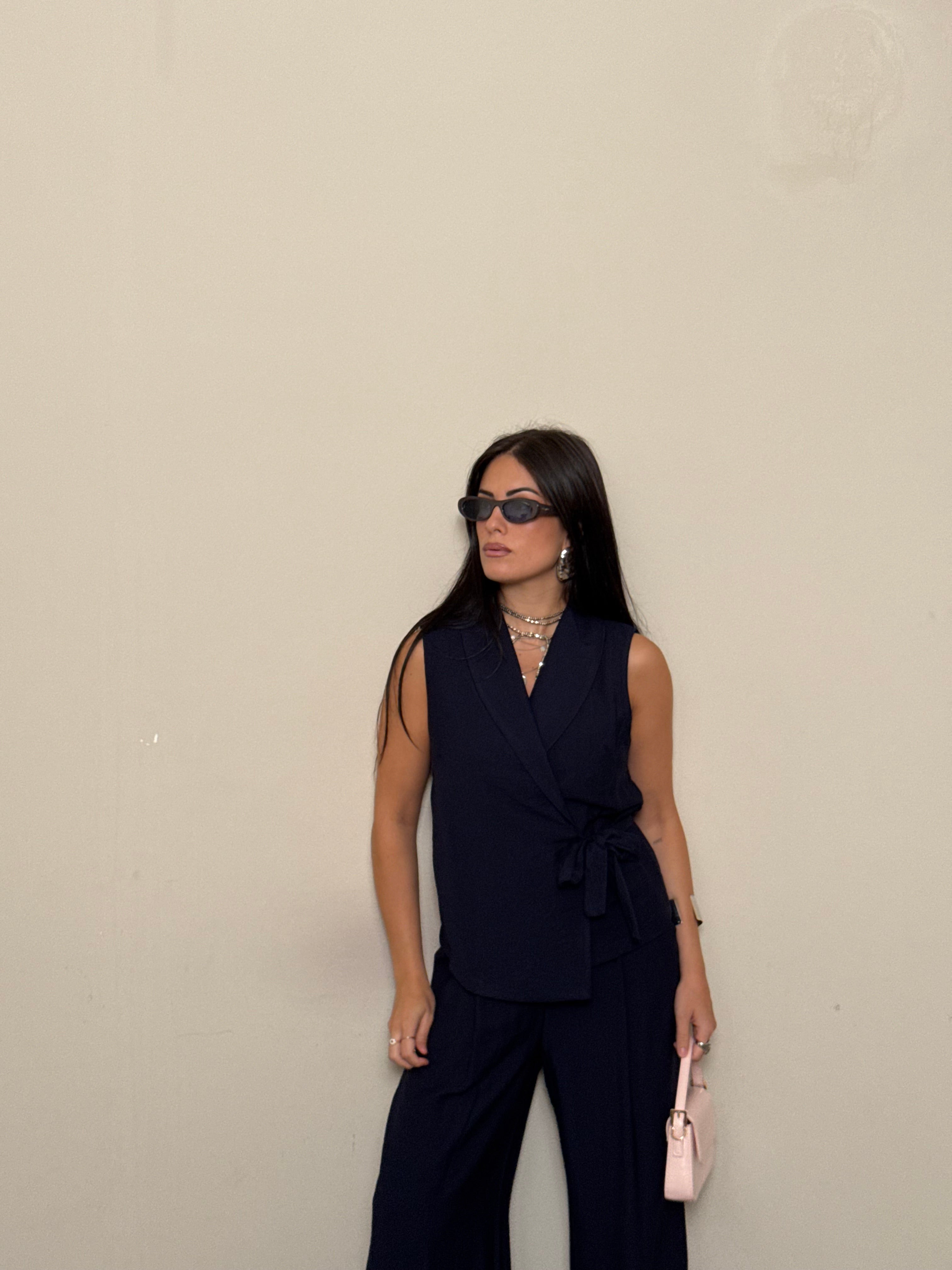 Coordinato gilet blu