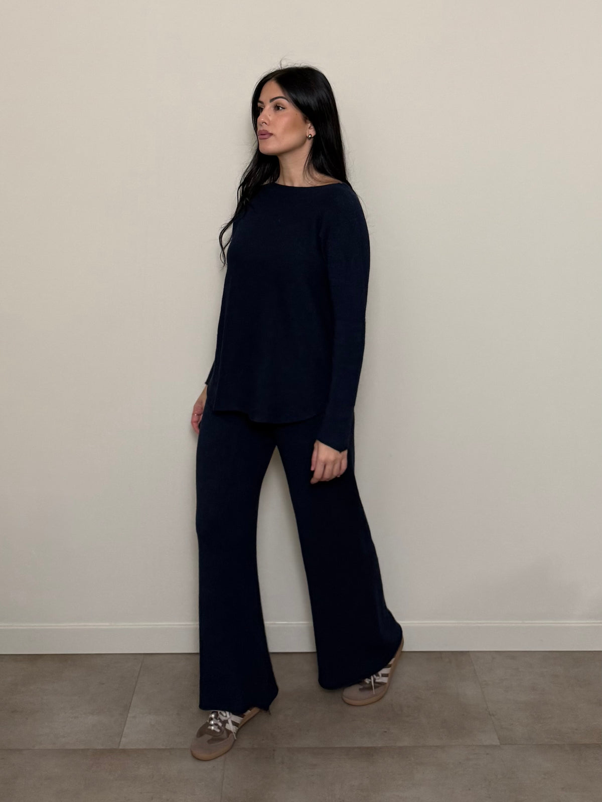 Coordinato tuta basic blu