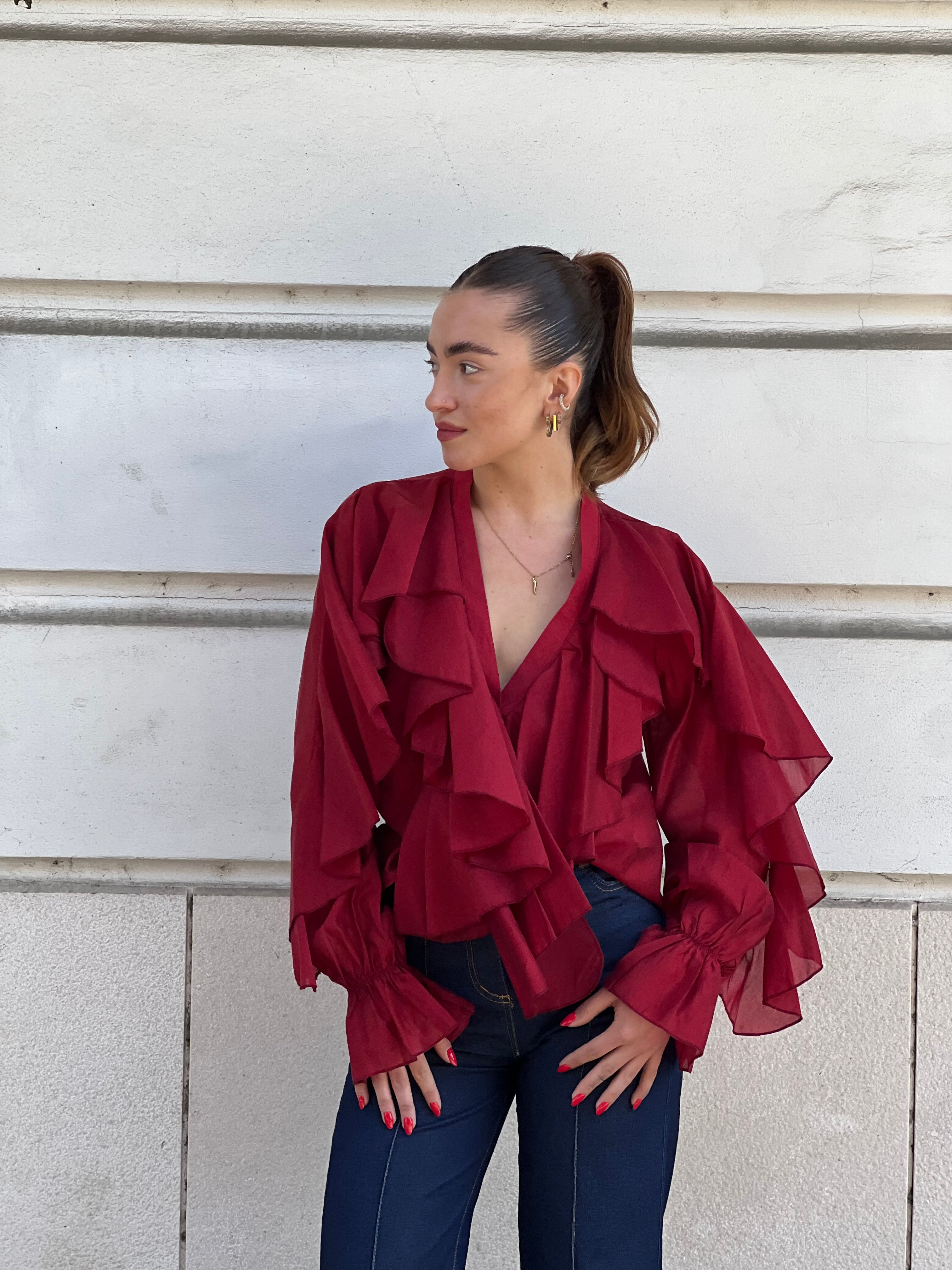 Camicia volants