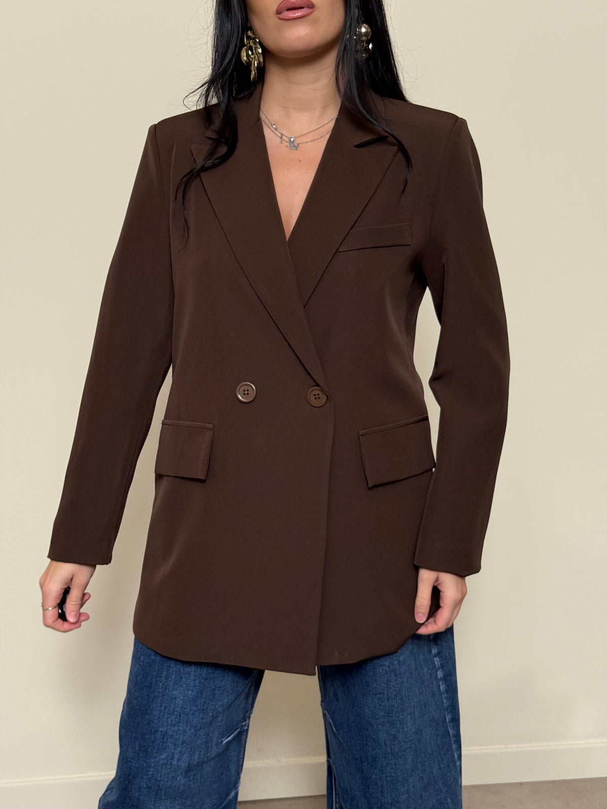 Blazer regular cioccolato