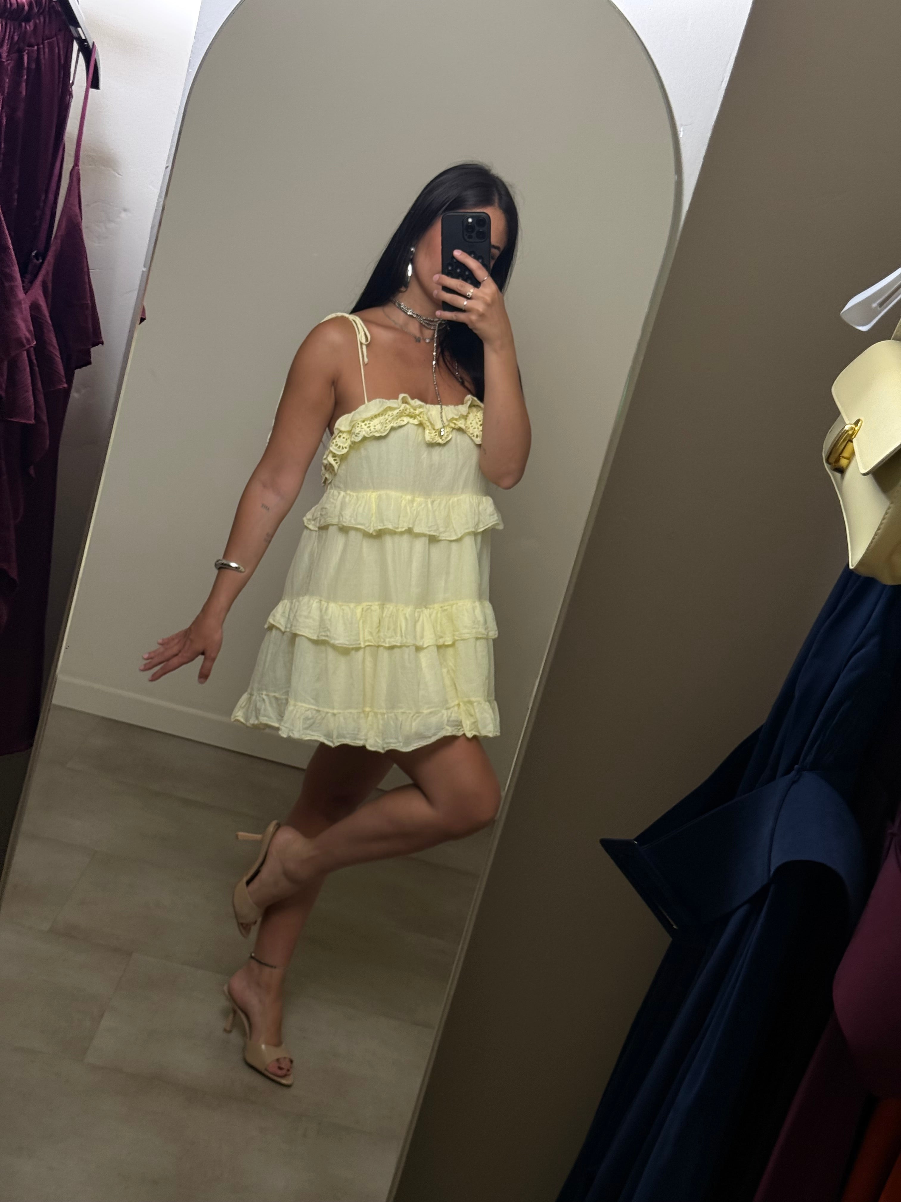Mini dress giallo freddo