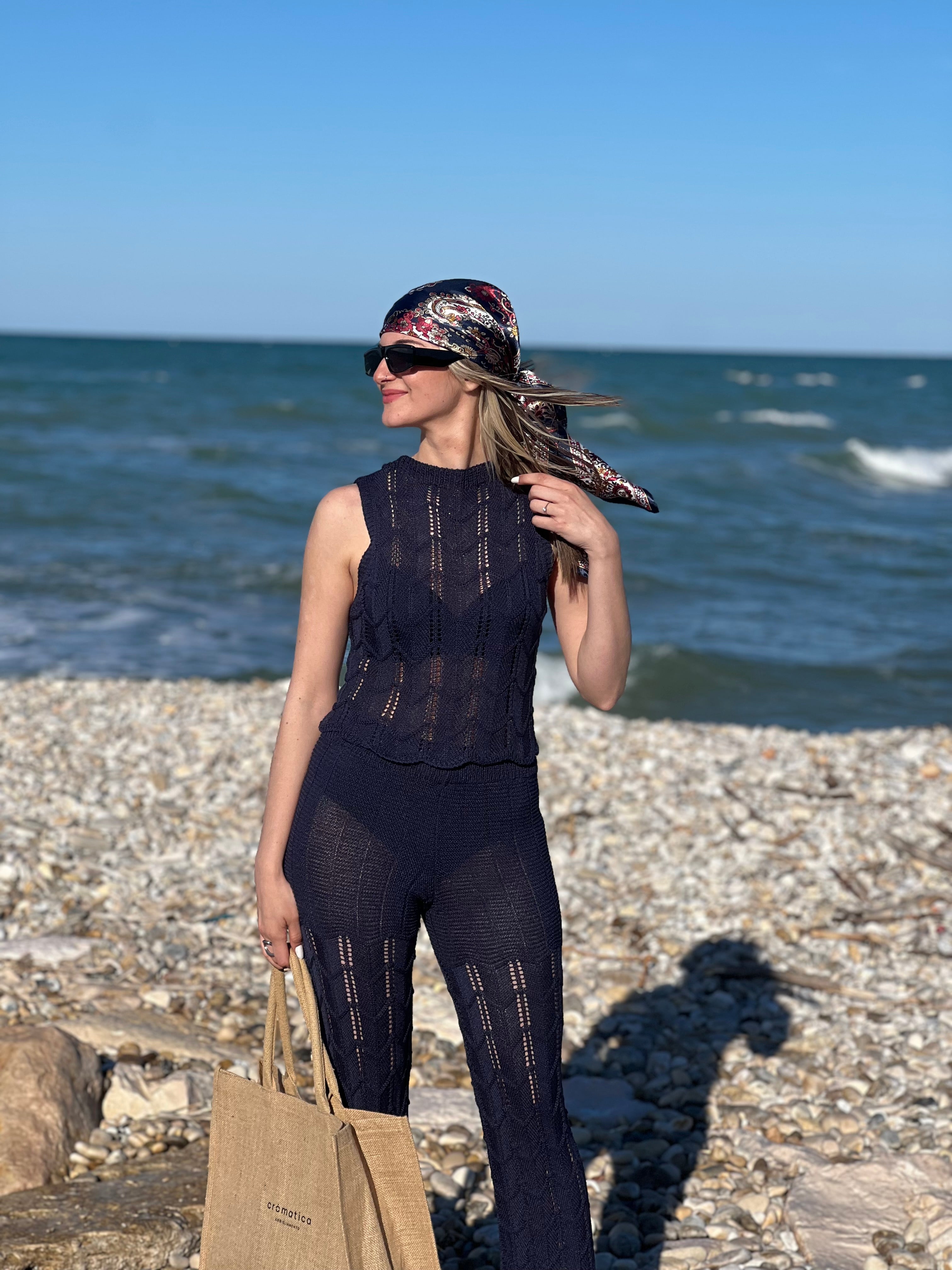 Coordinato top e pantalone crochet
