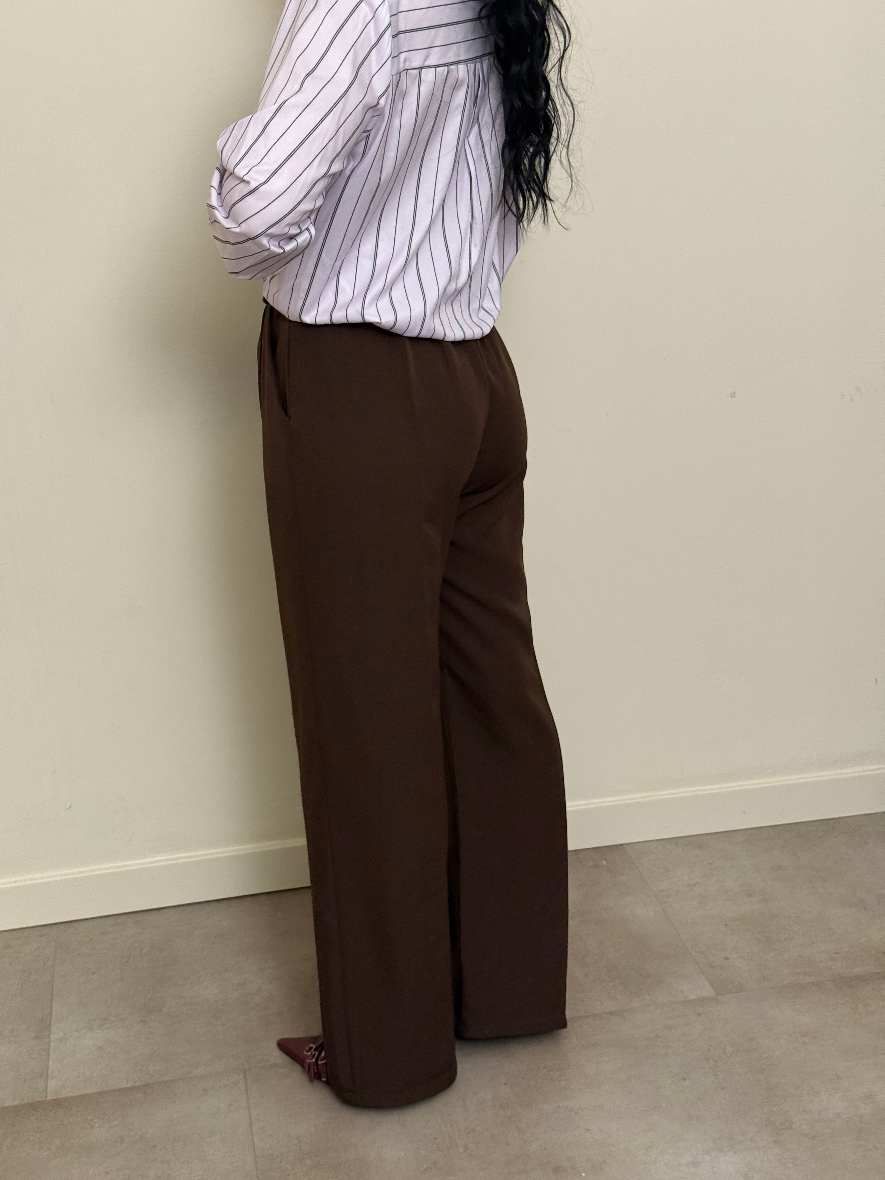 Pantalone palazzo cioccolato