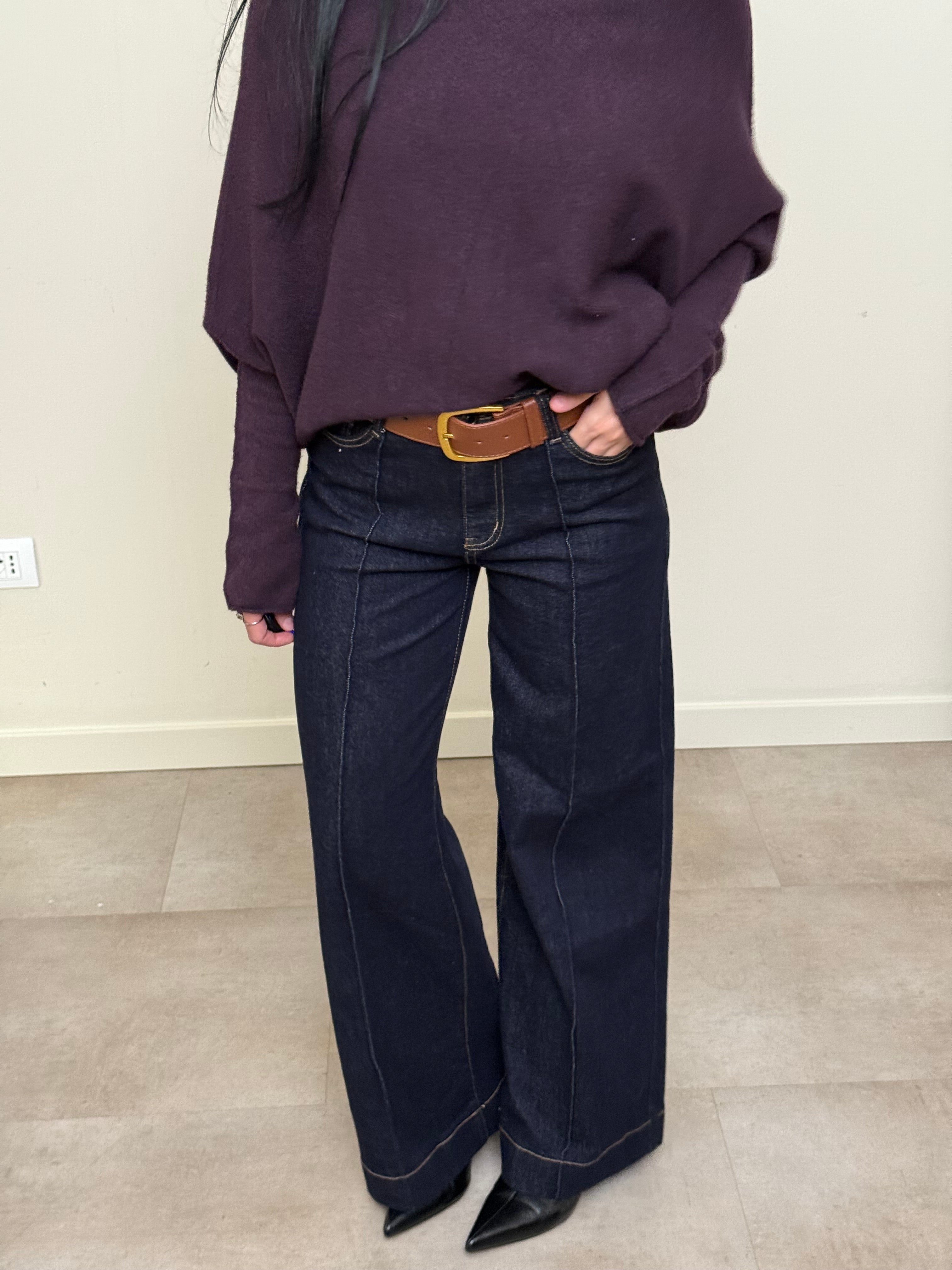 Jeans palazzo cintura