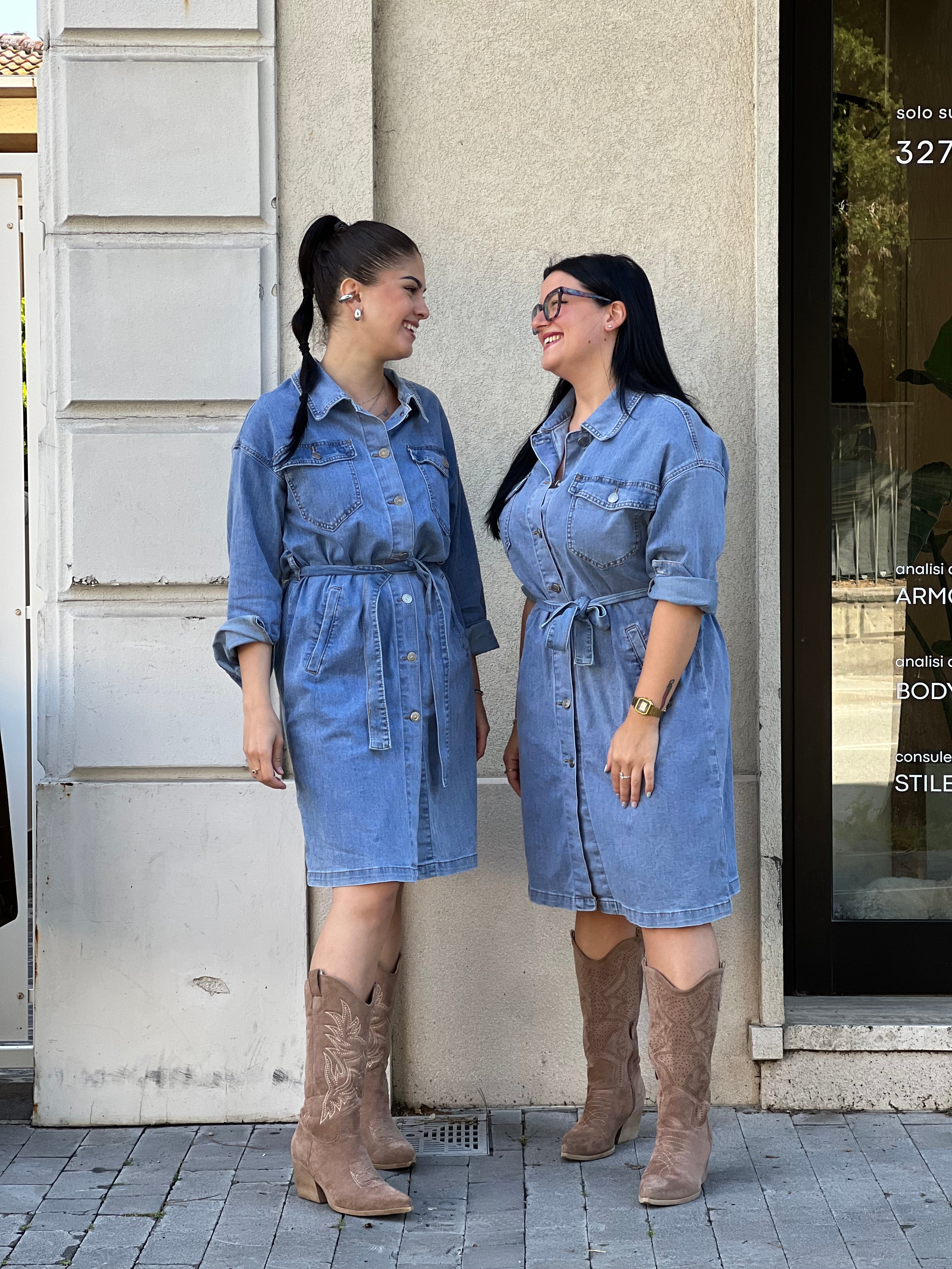 Abito jeans manica lunga
