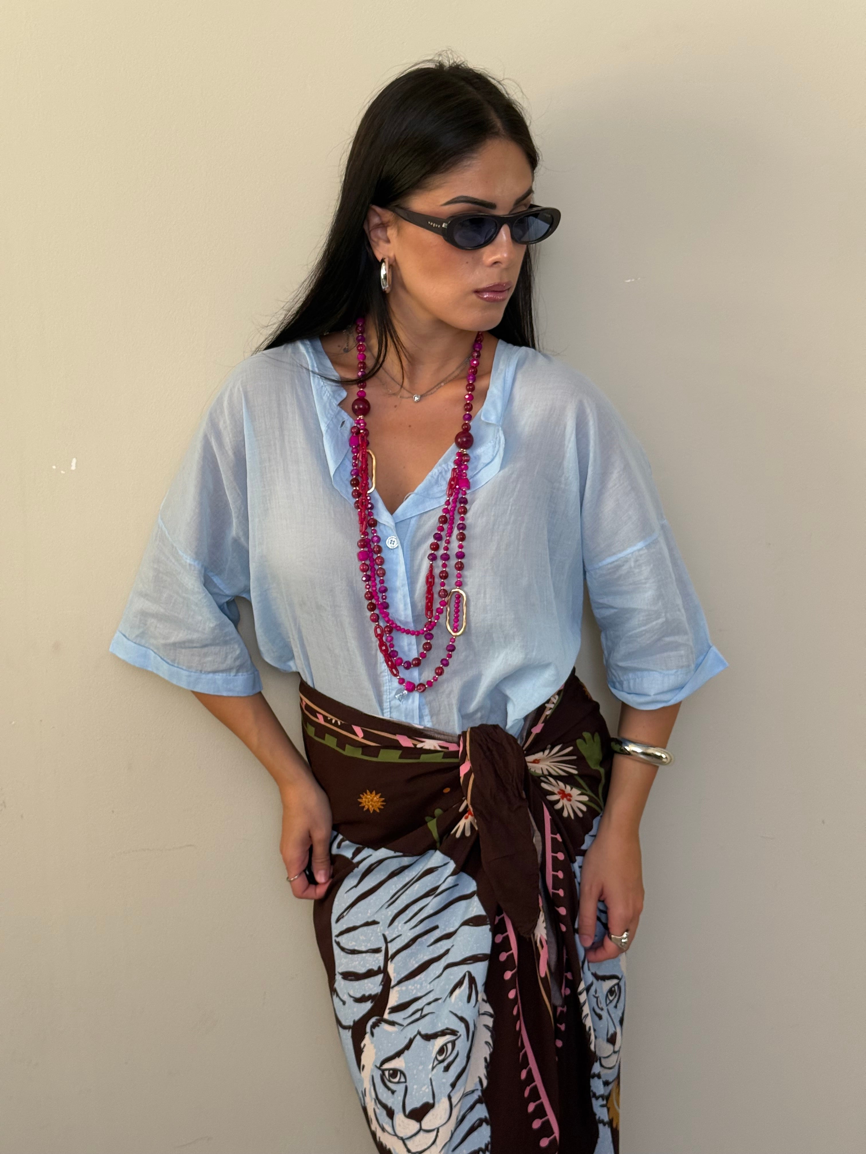 Camicia cotone azzurro