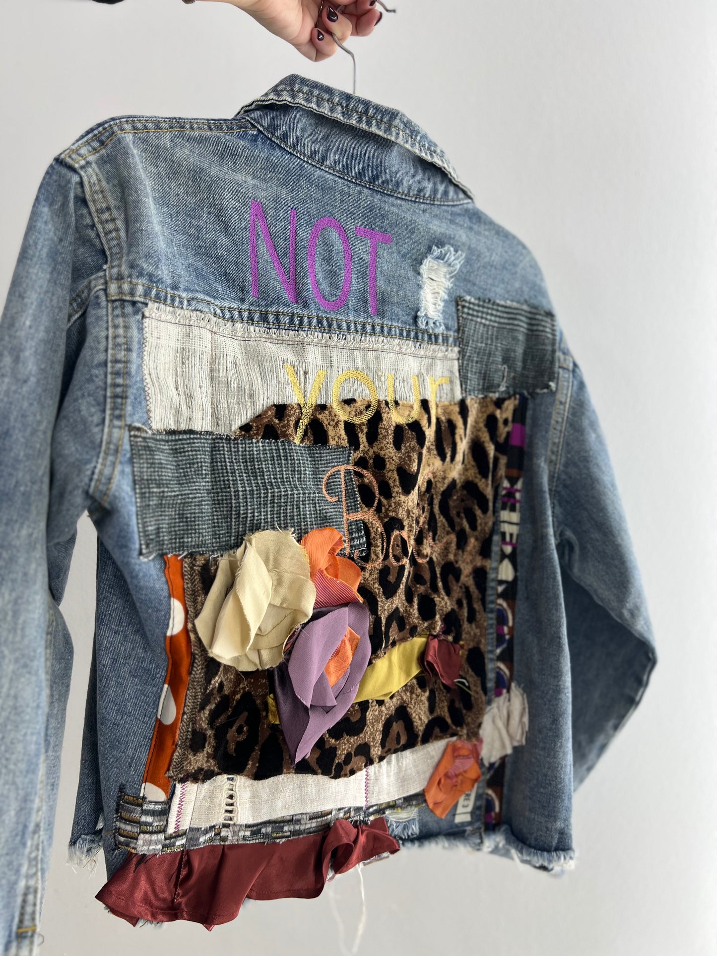 Giacca di jeans patchwork