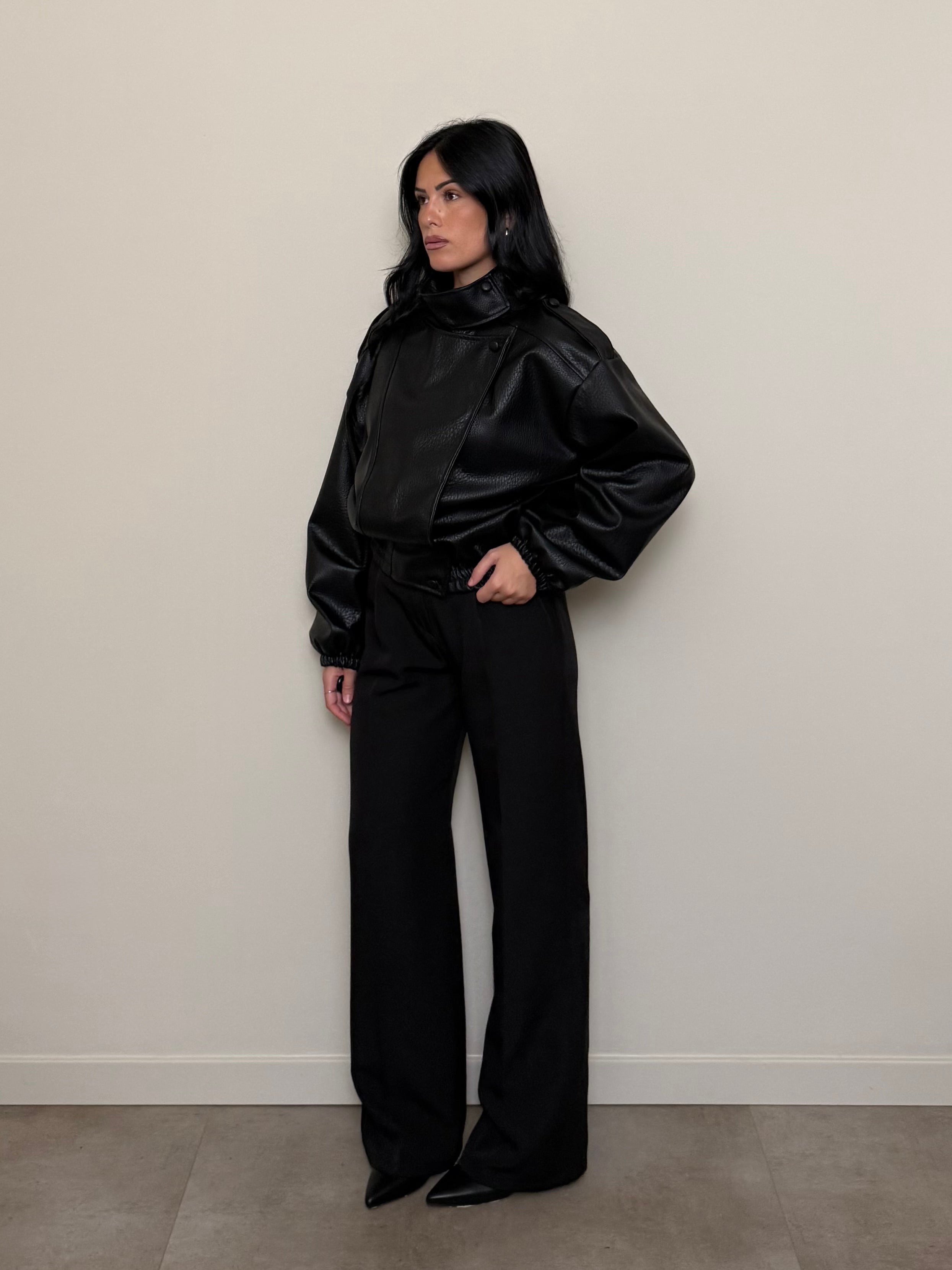 Pantalone palazzo basic nero