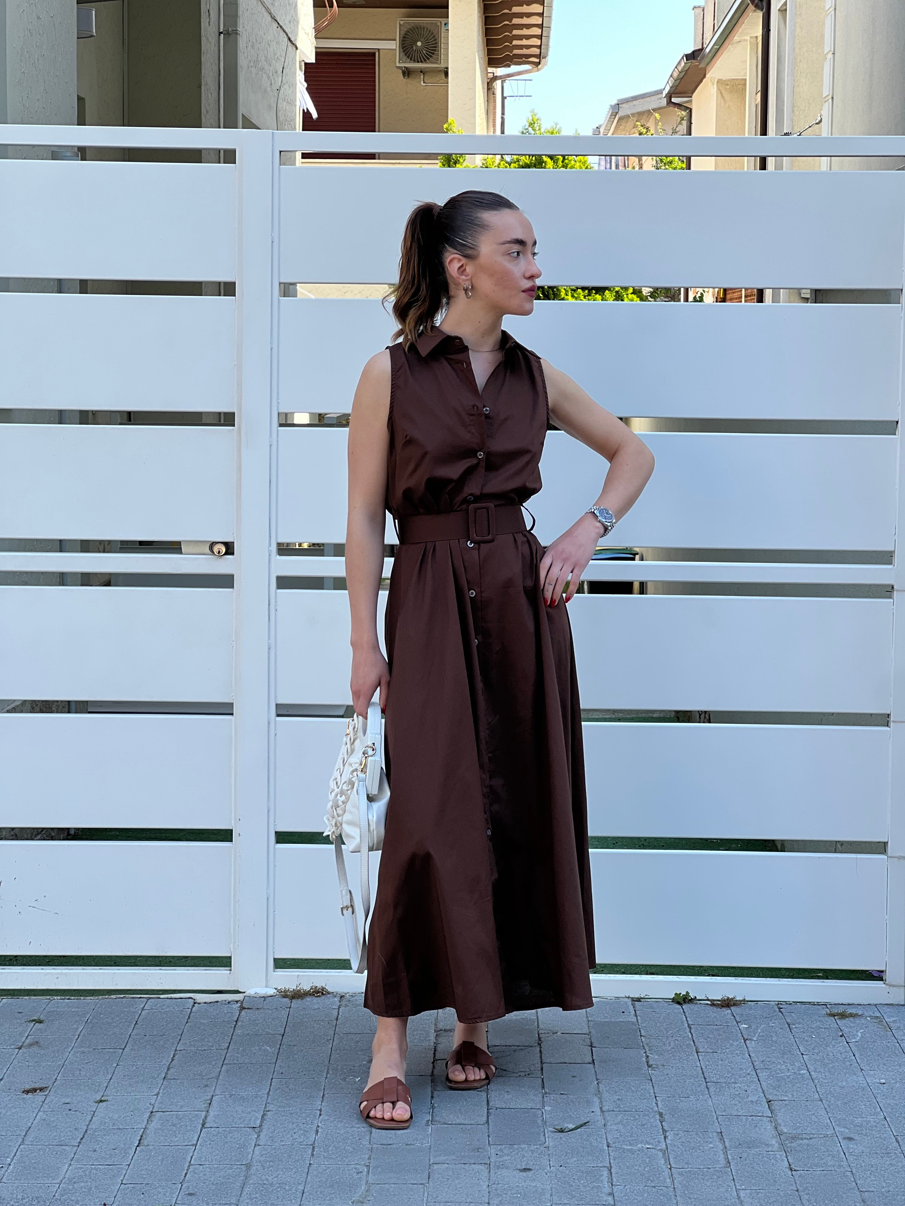 Vestito lungo cotone