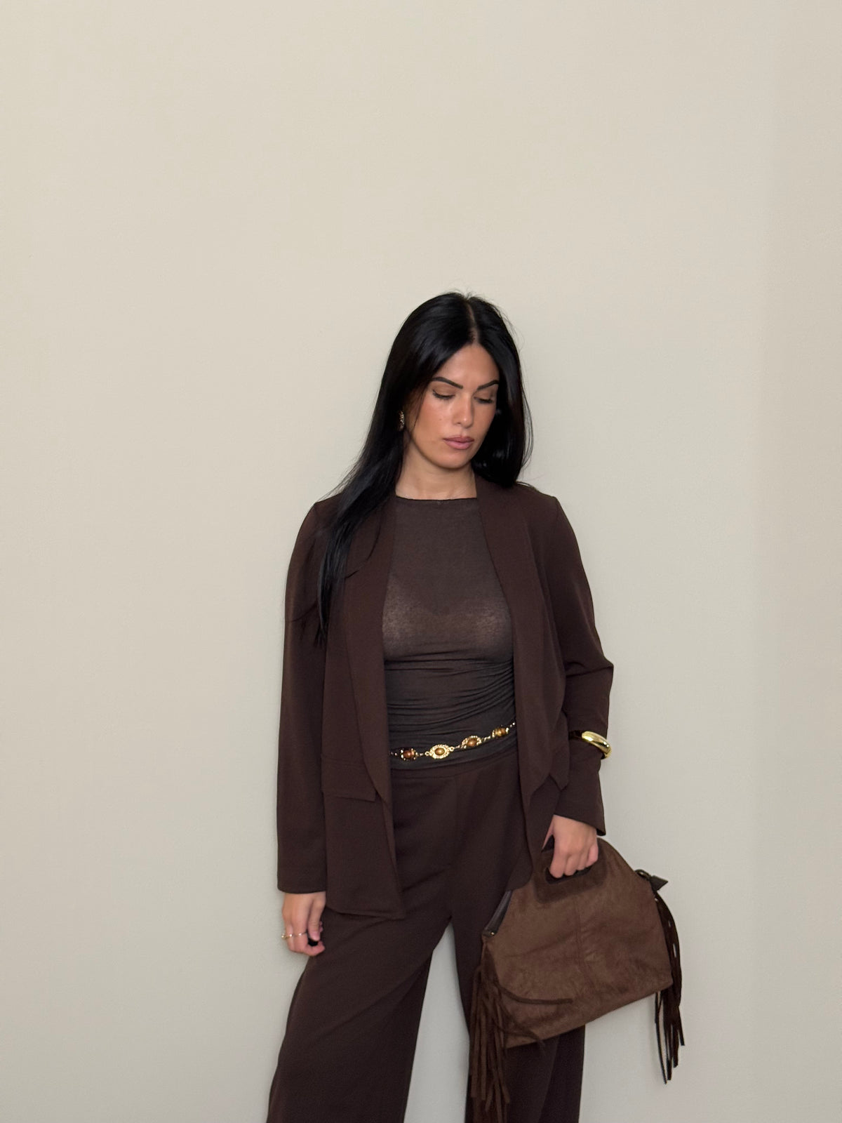 Tailleur basic cioccolato