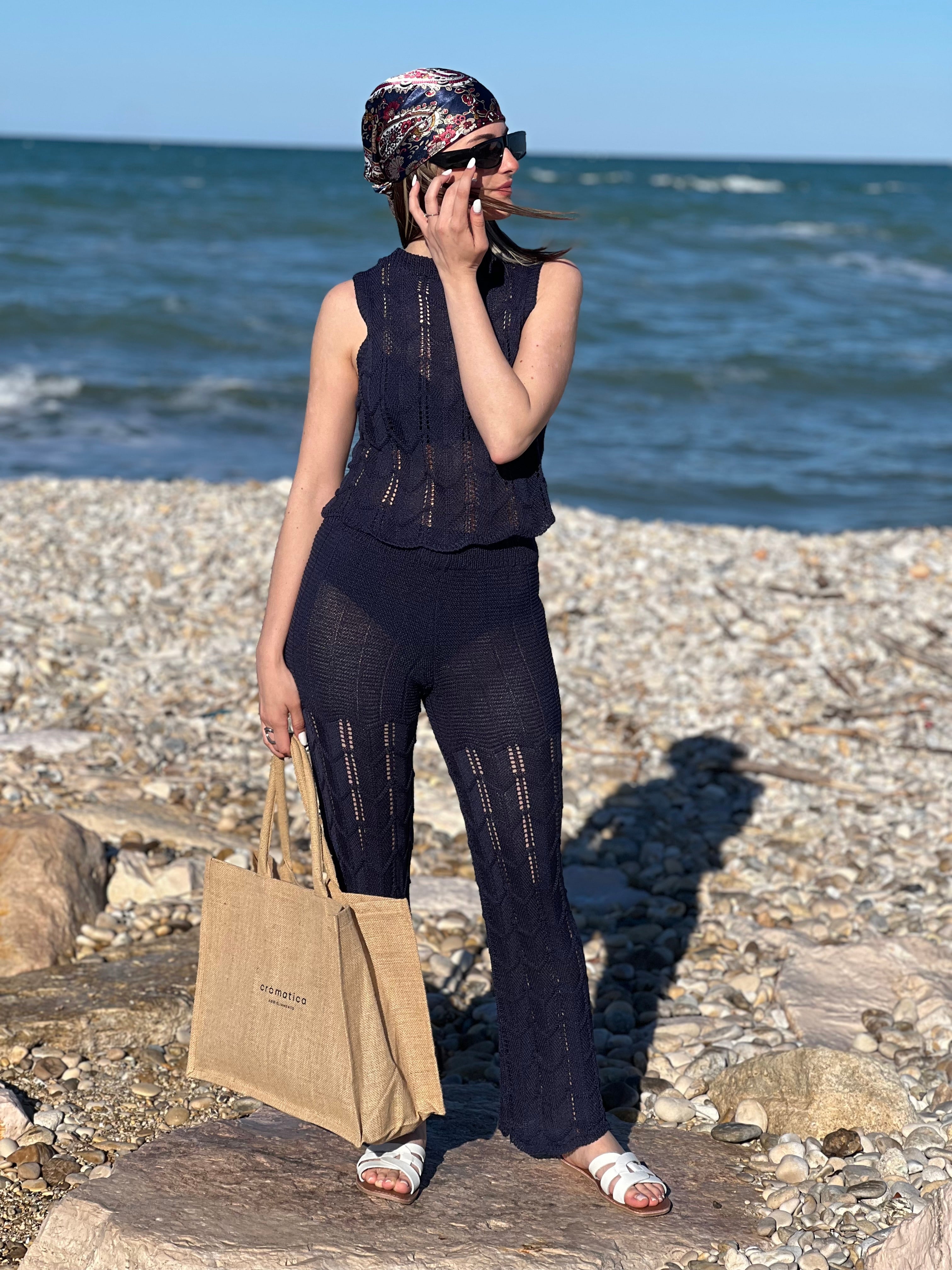Coordinato top e pantalone crochet